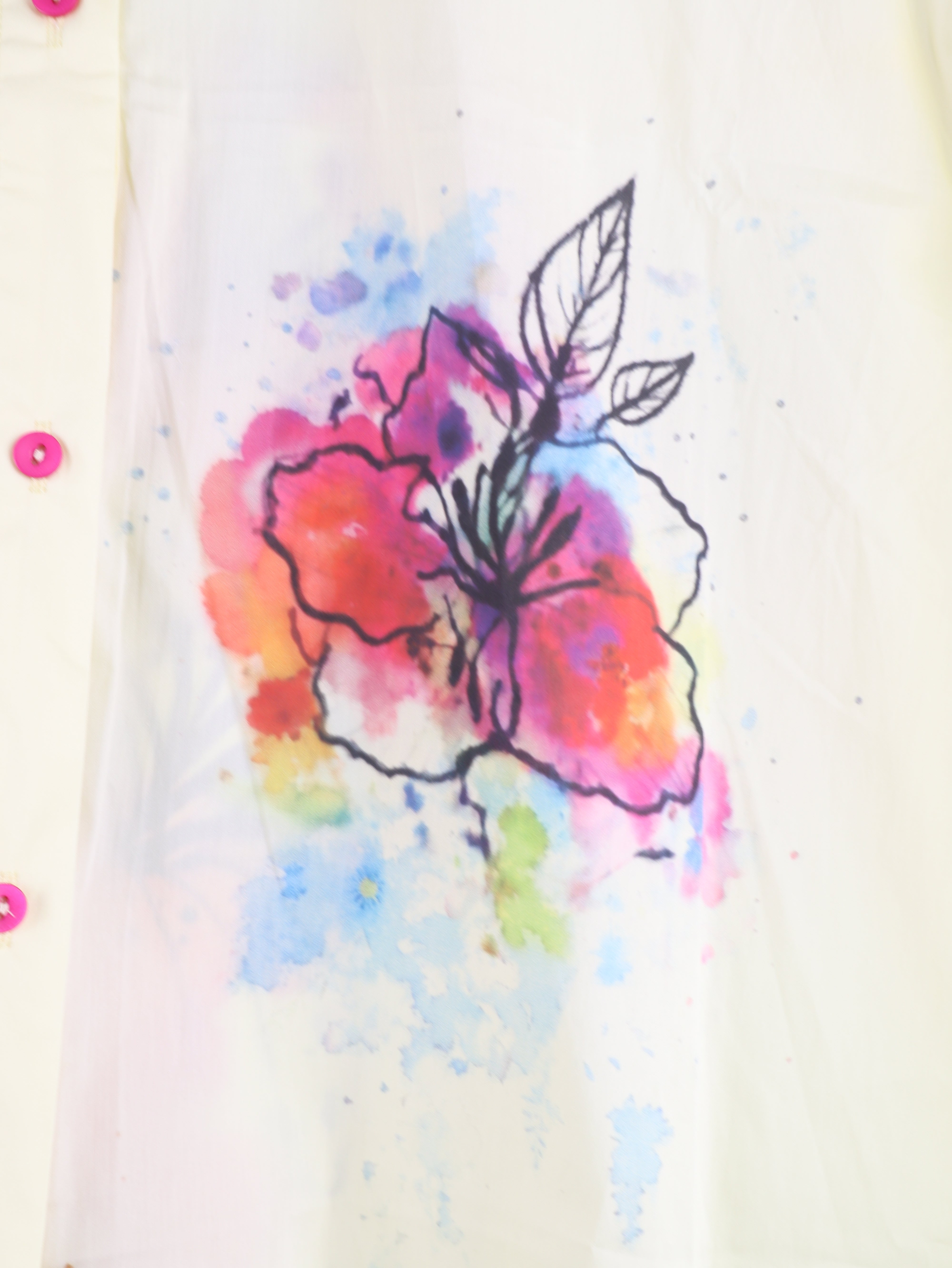 Oversize Bluse mit floralem Print