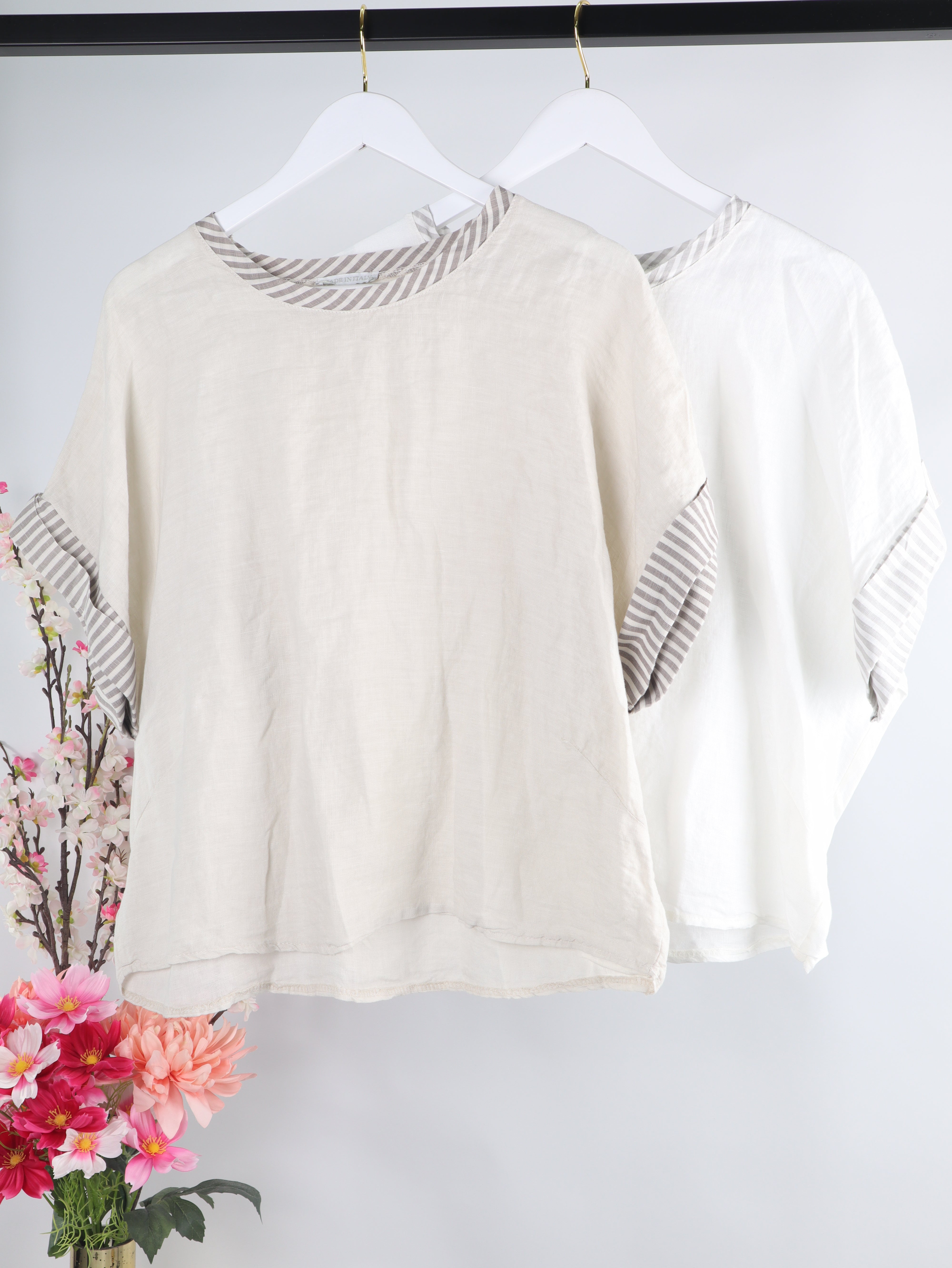 Leinen Shirt Streifen