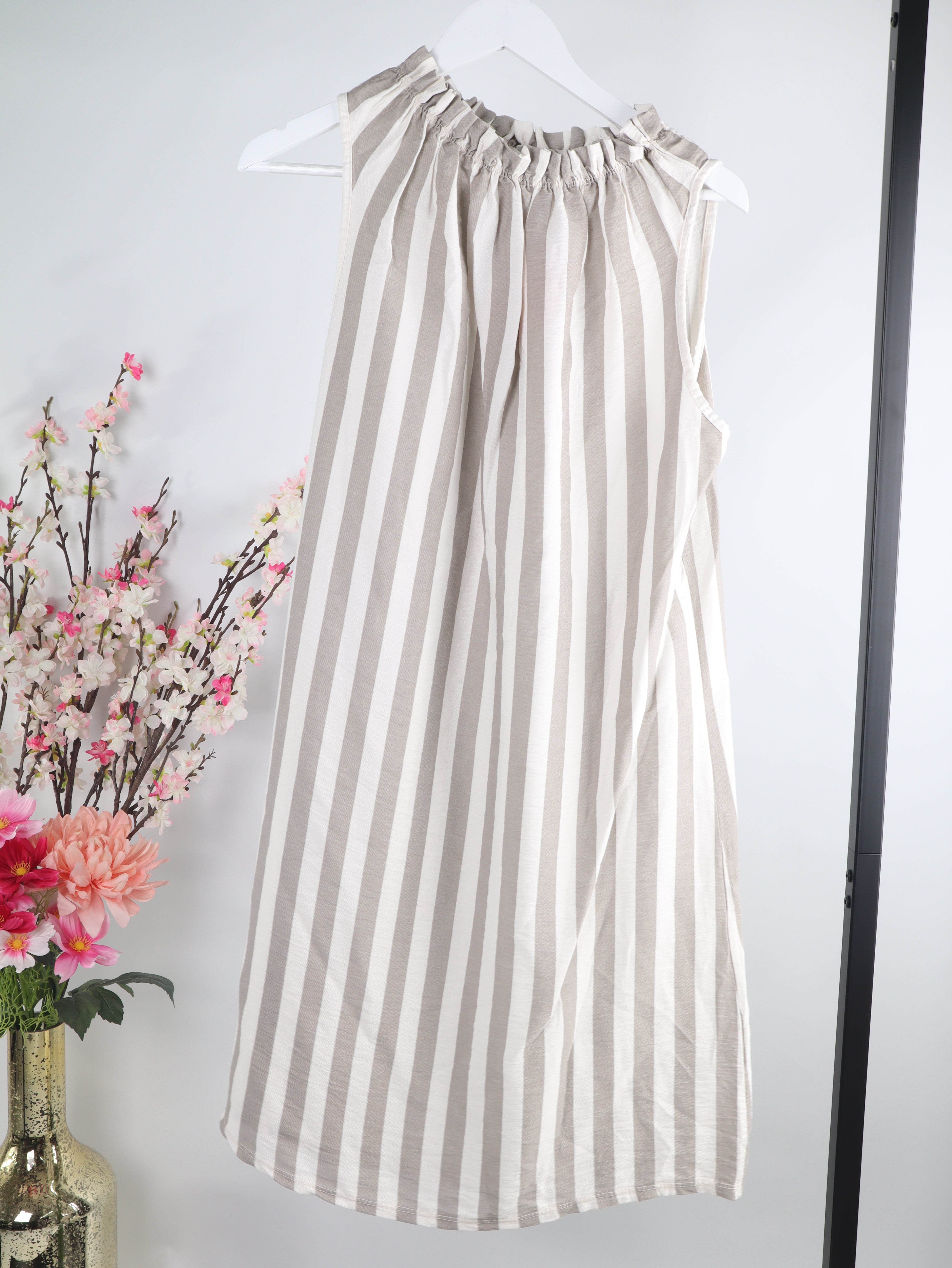 Viskose Kleid mit Streifenmuster