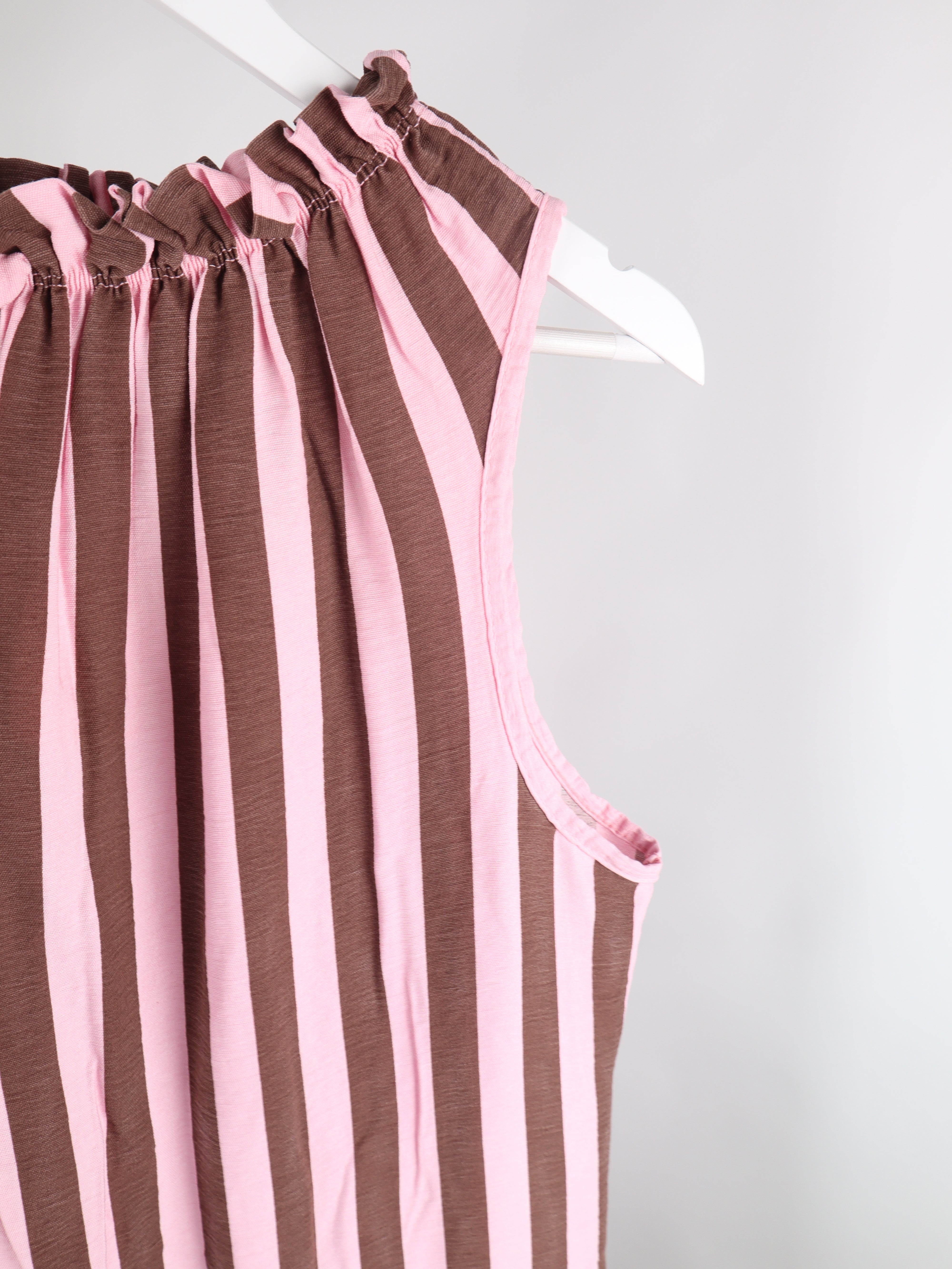 Viskose Kleid mit Streifenmuster