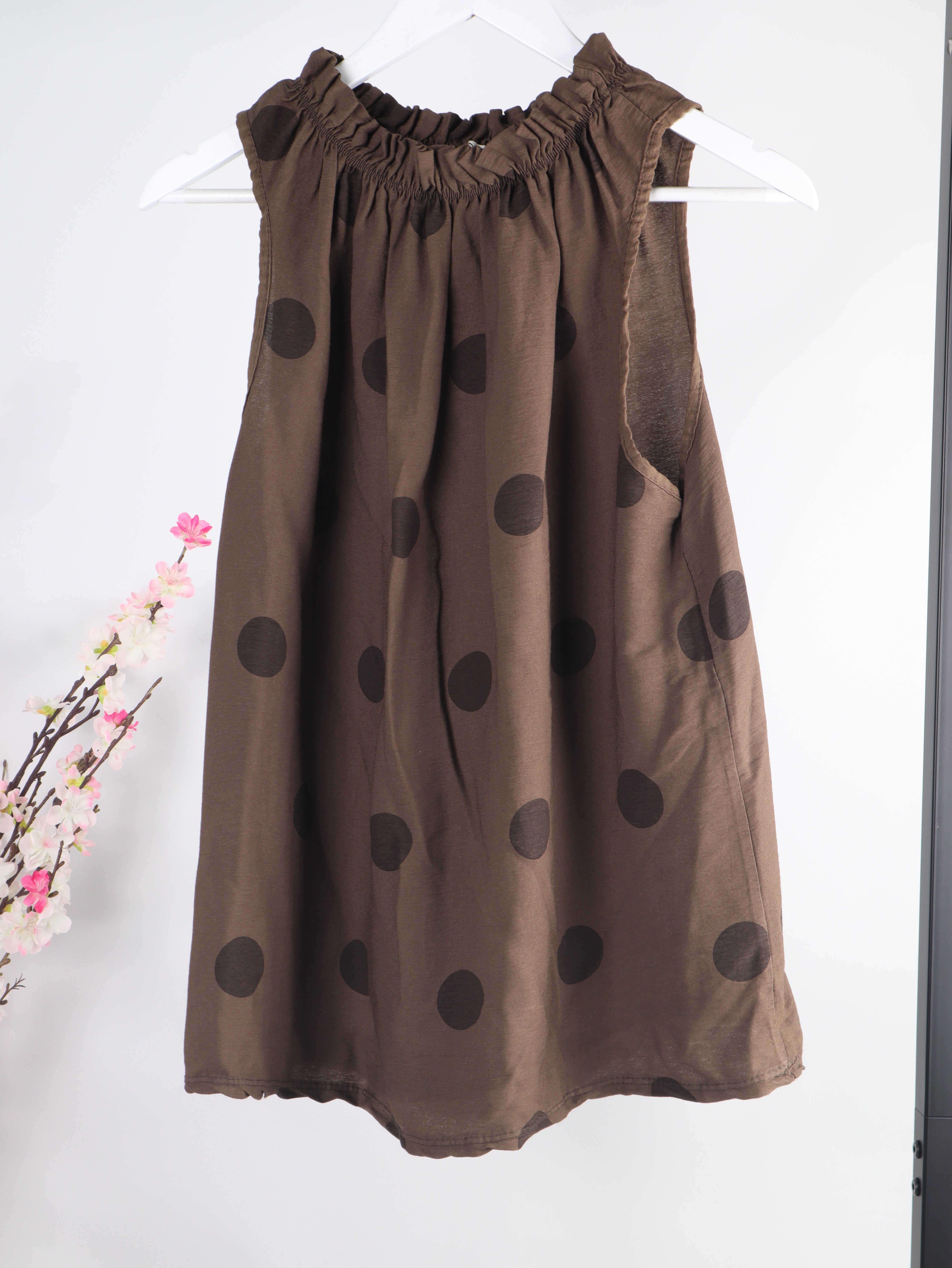 Viskose Top mit Polka Dot Muster