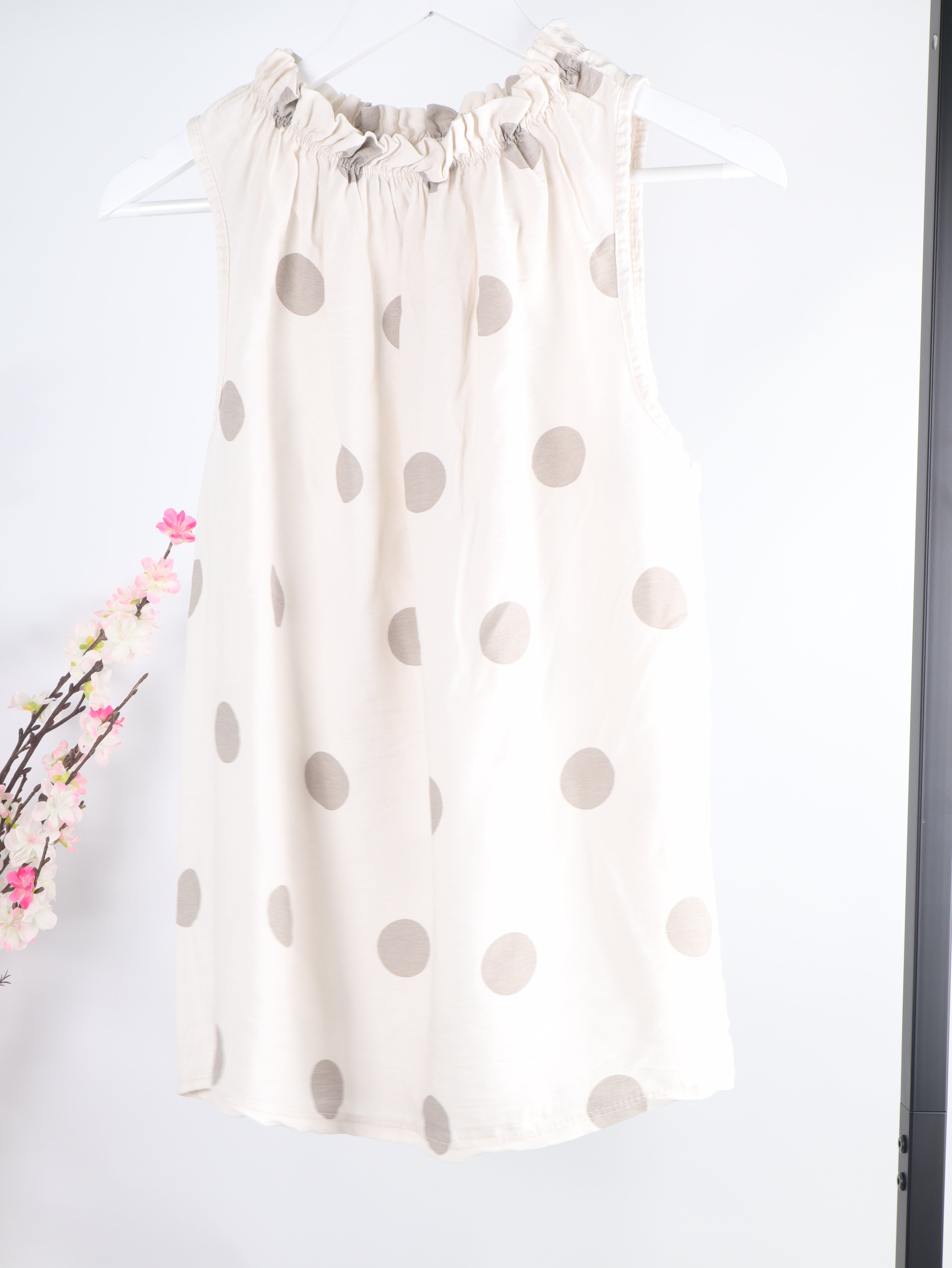 Viskose Top mit Polka Dot Muster