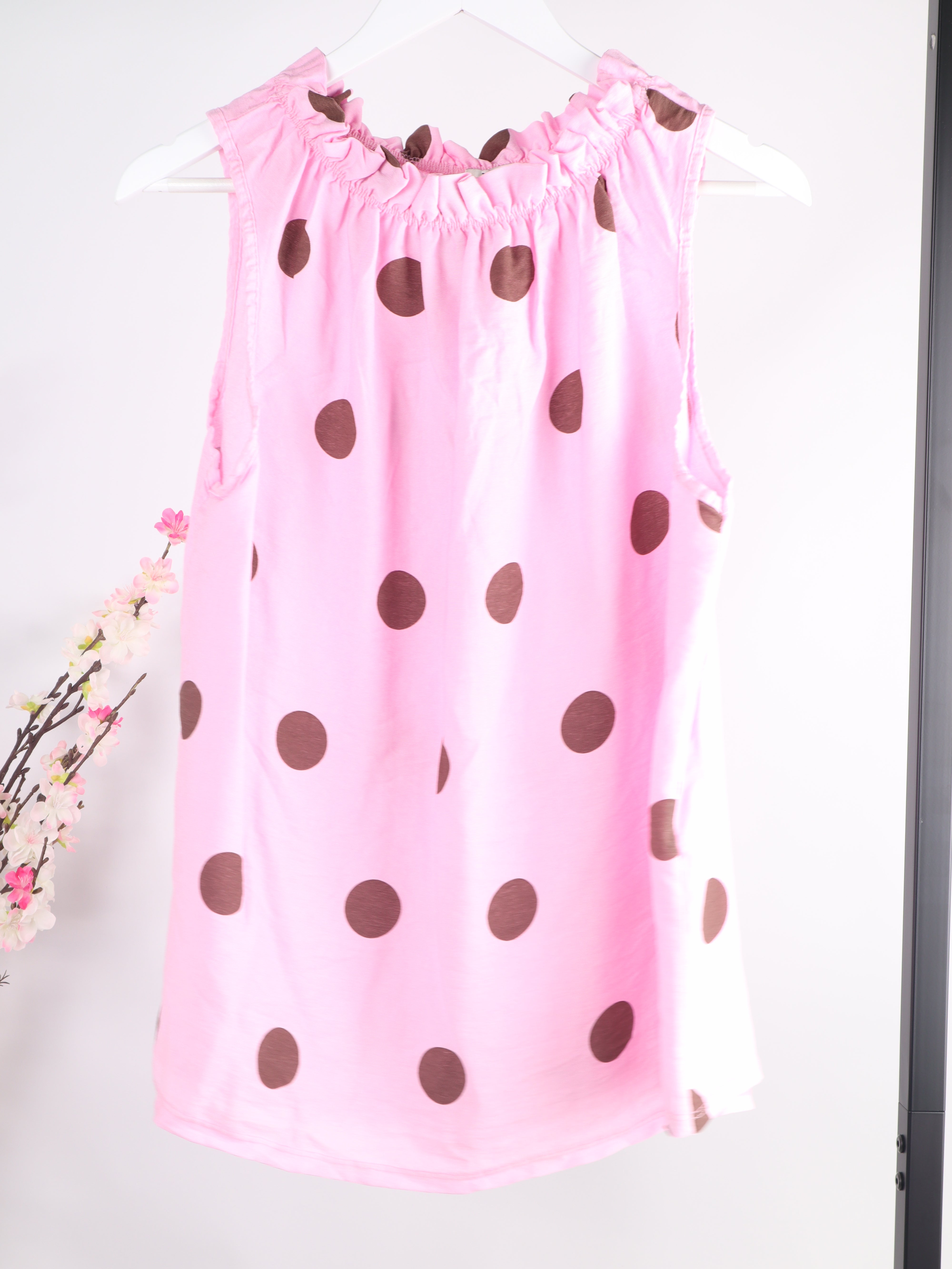 Viskose Top mit Polka Dot Muster
