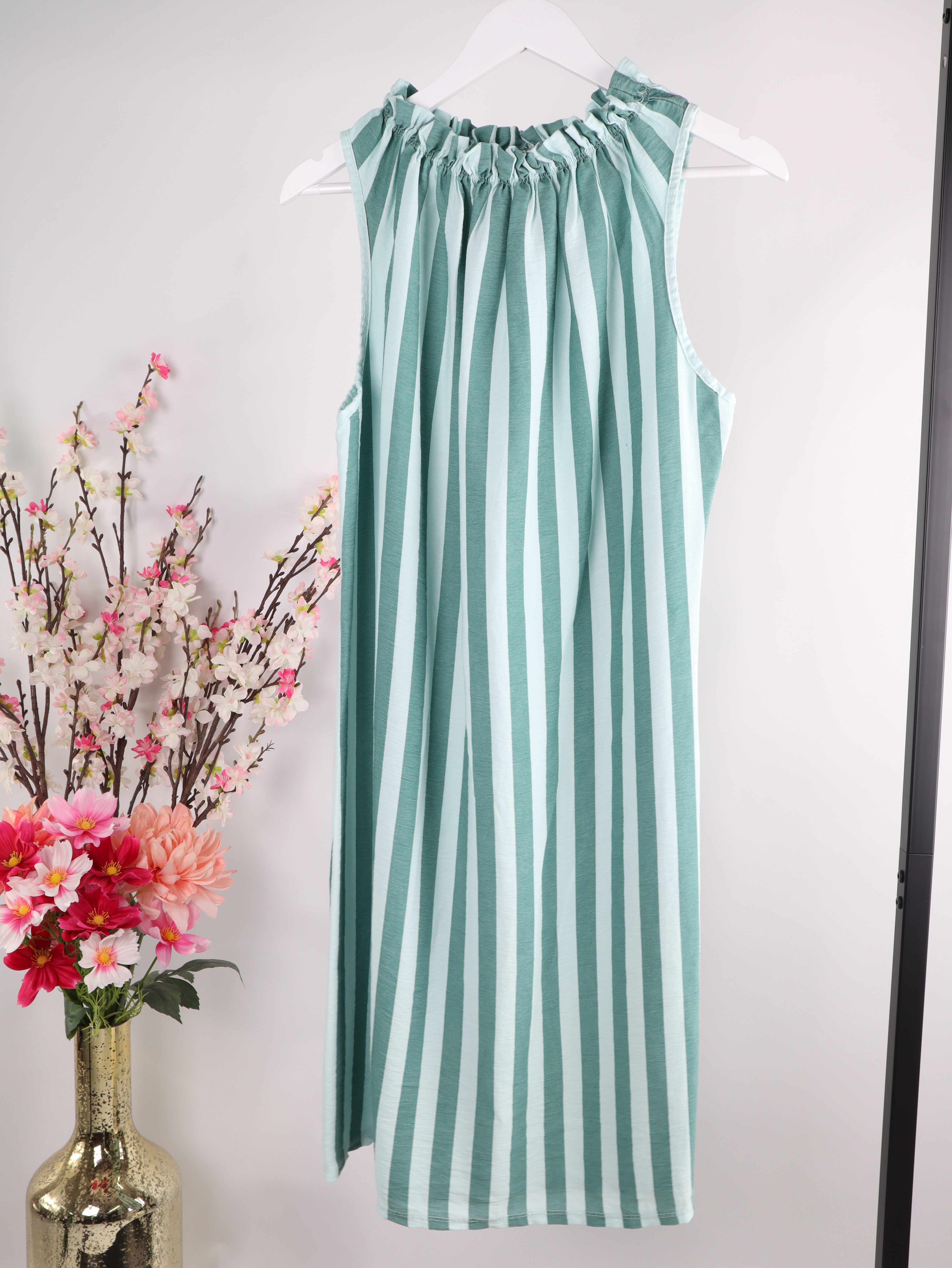 Viskose Kleid mit Streifenmuster