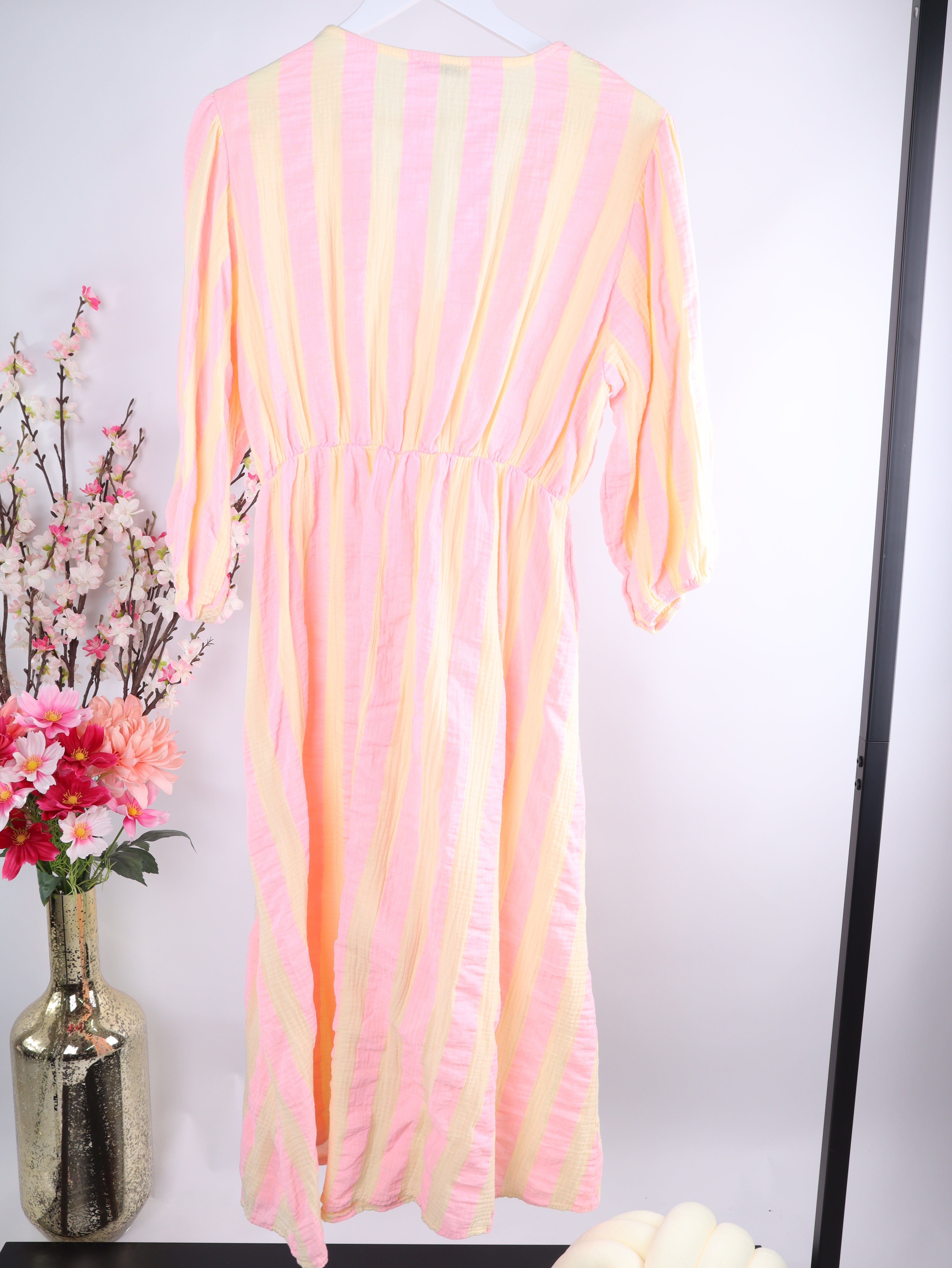 Musselin Kleid mit Streifen
