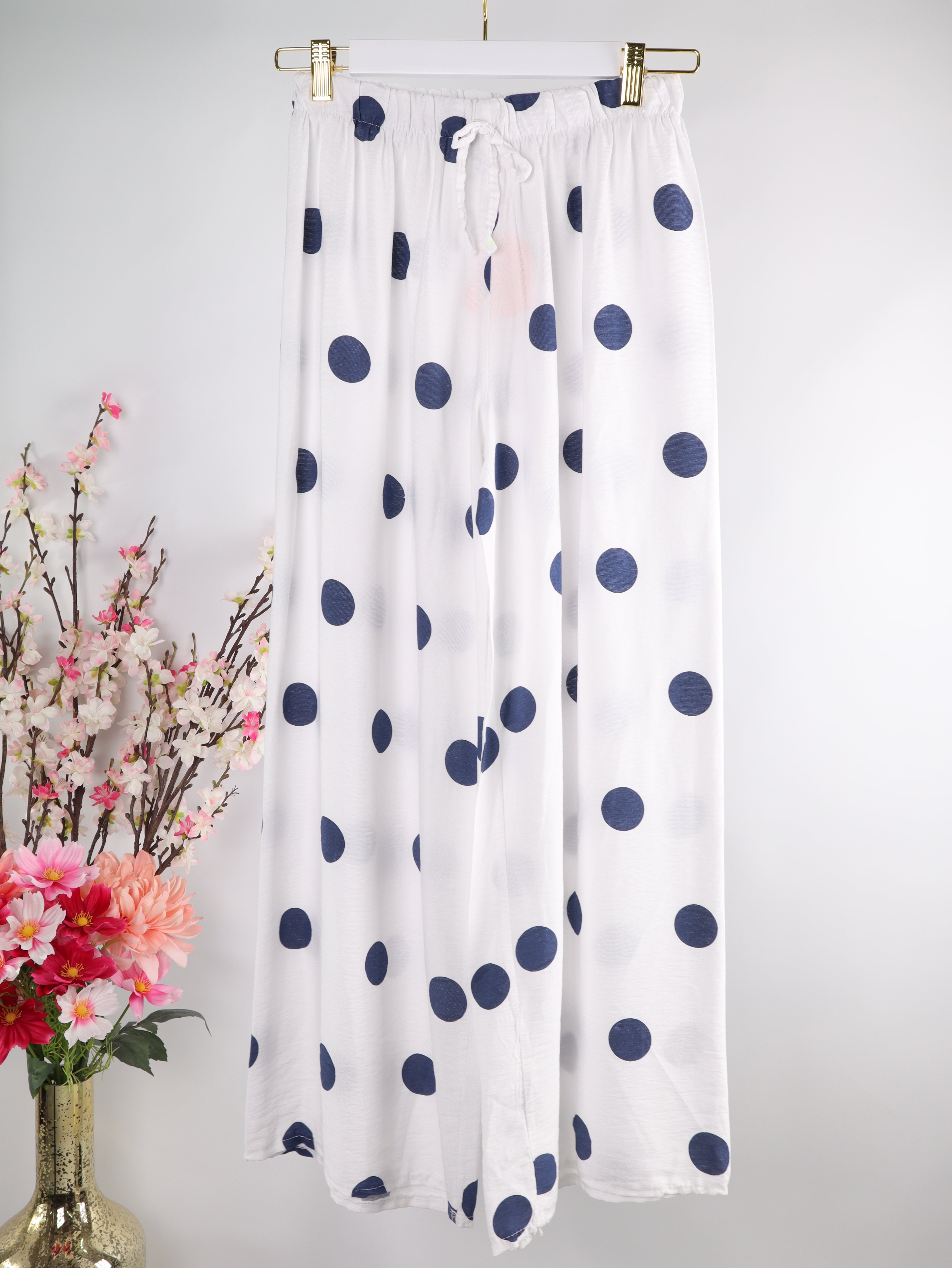 VISKOSE Hose MIT POLKA DOT MUSTER