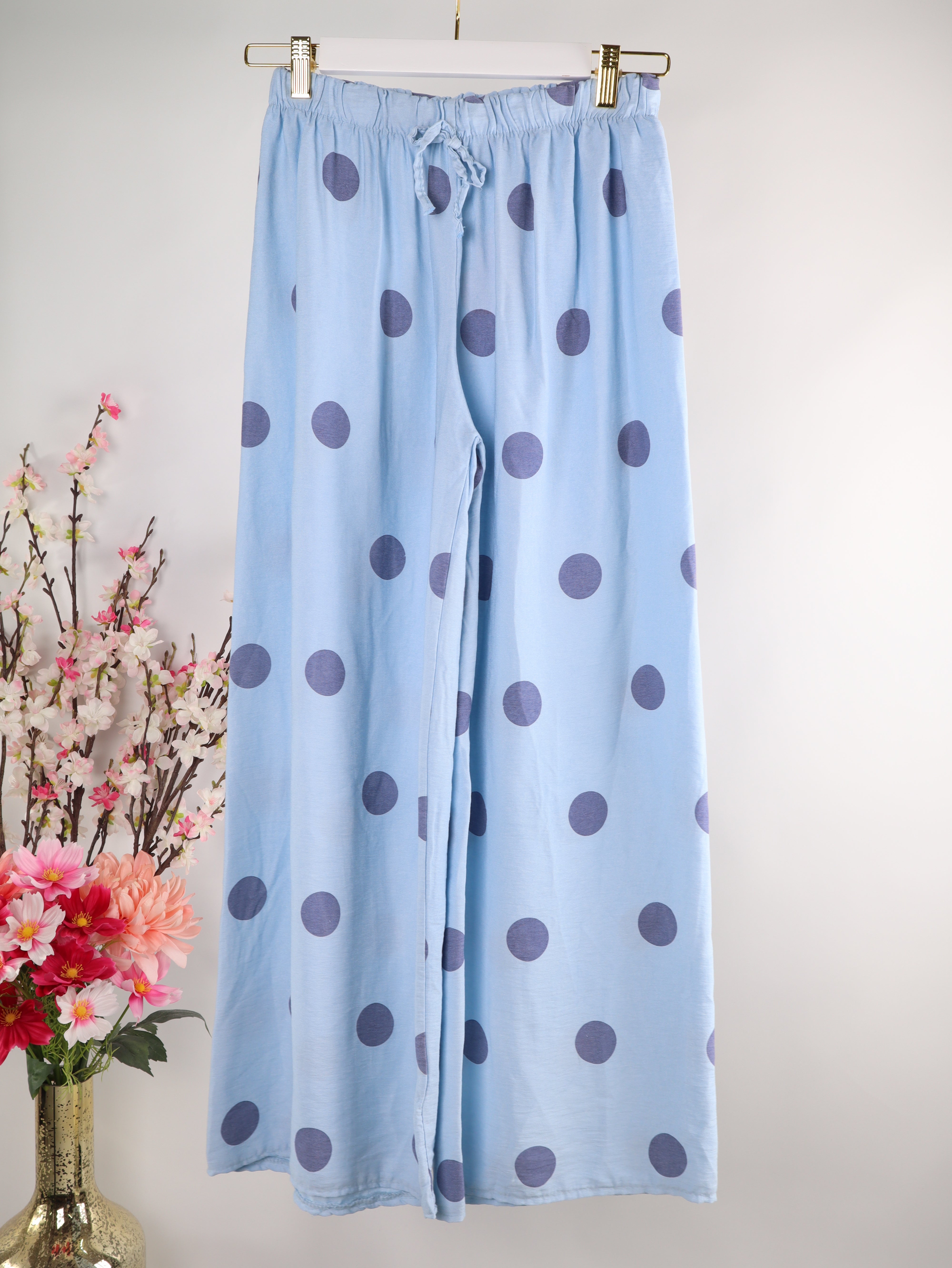 VISKOSE Hose MIT POLKA DOT MUSTER