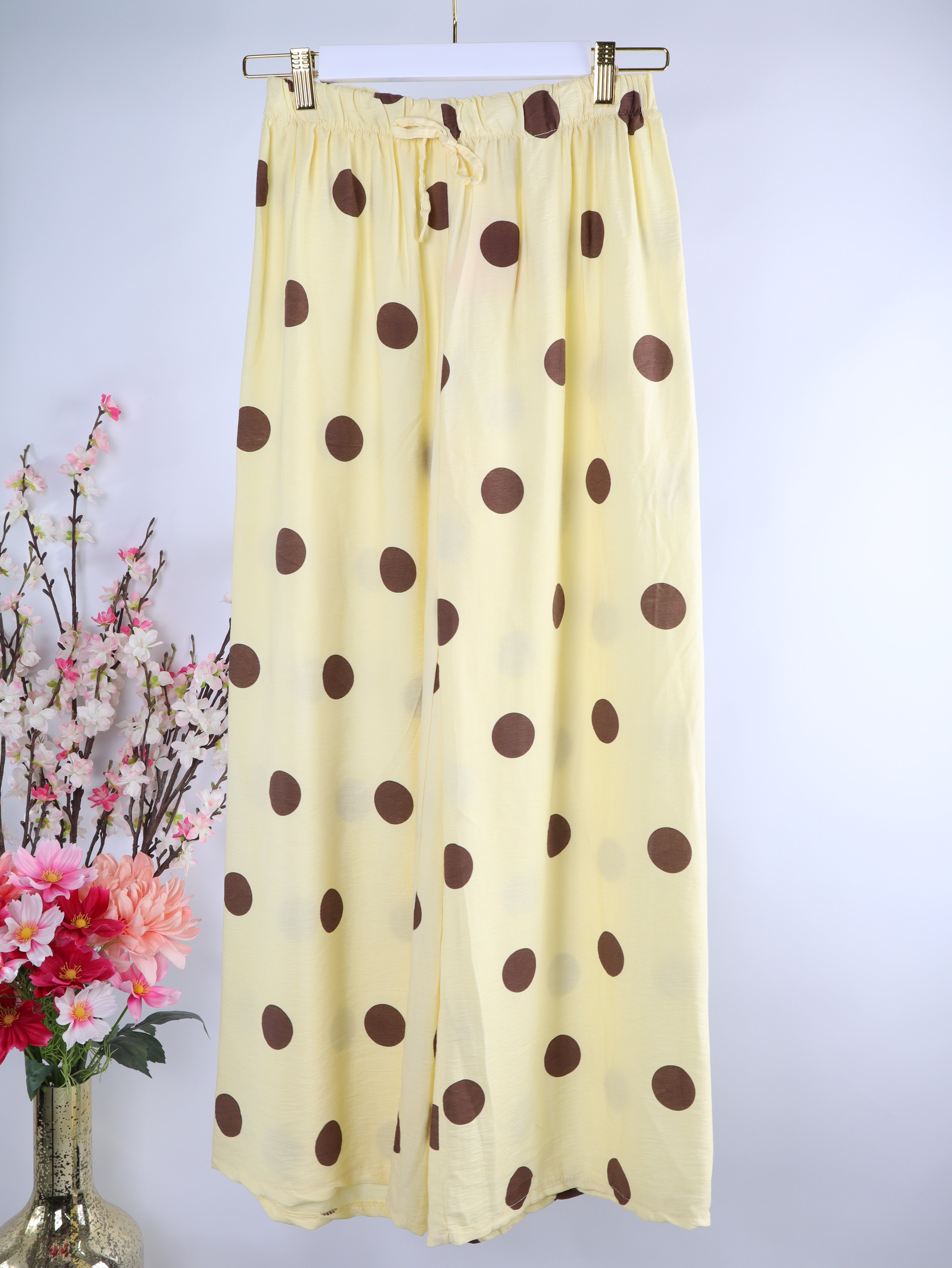 VISKOSE Hose MIT POLKA DOT MUSTER