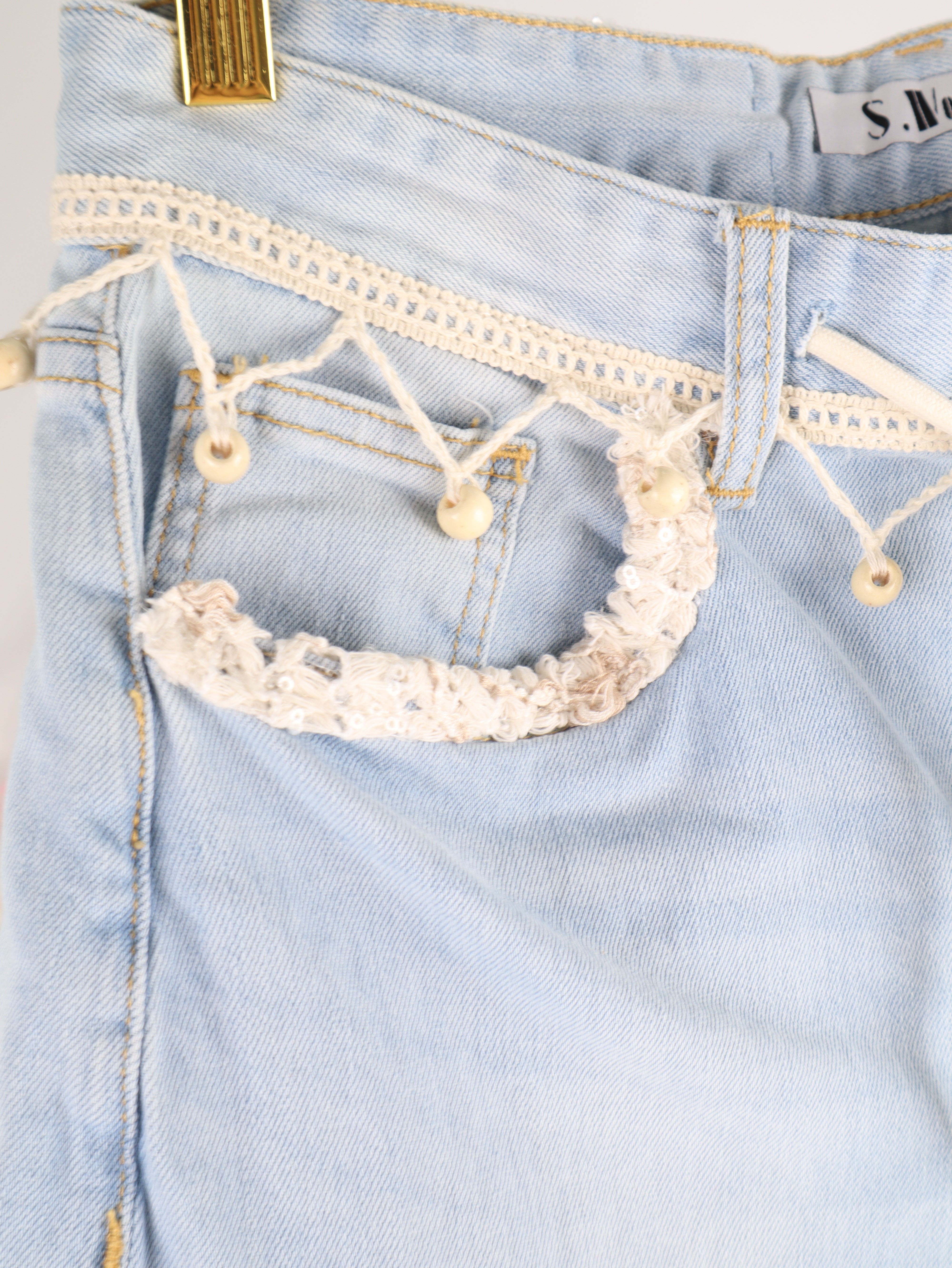 Sexy Woman Jeans-Shorts Boho
