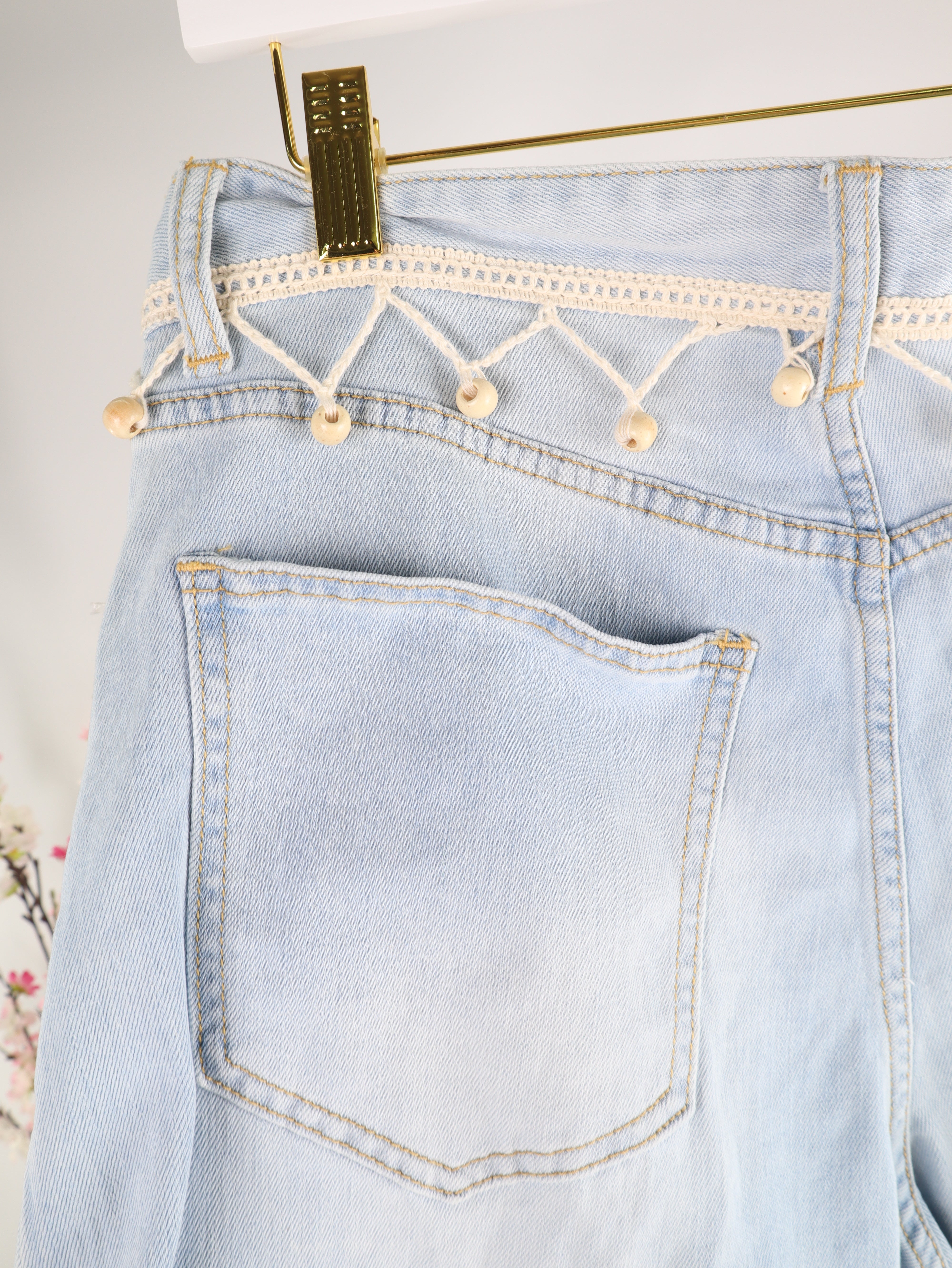 Sexy Woman Jeans-Shorts Boho