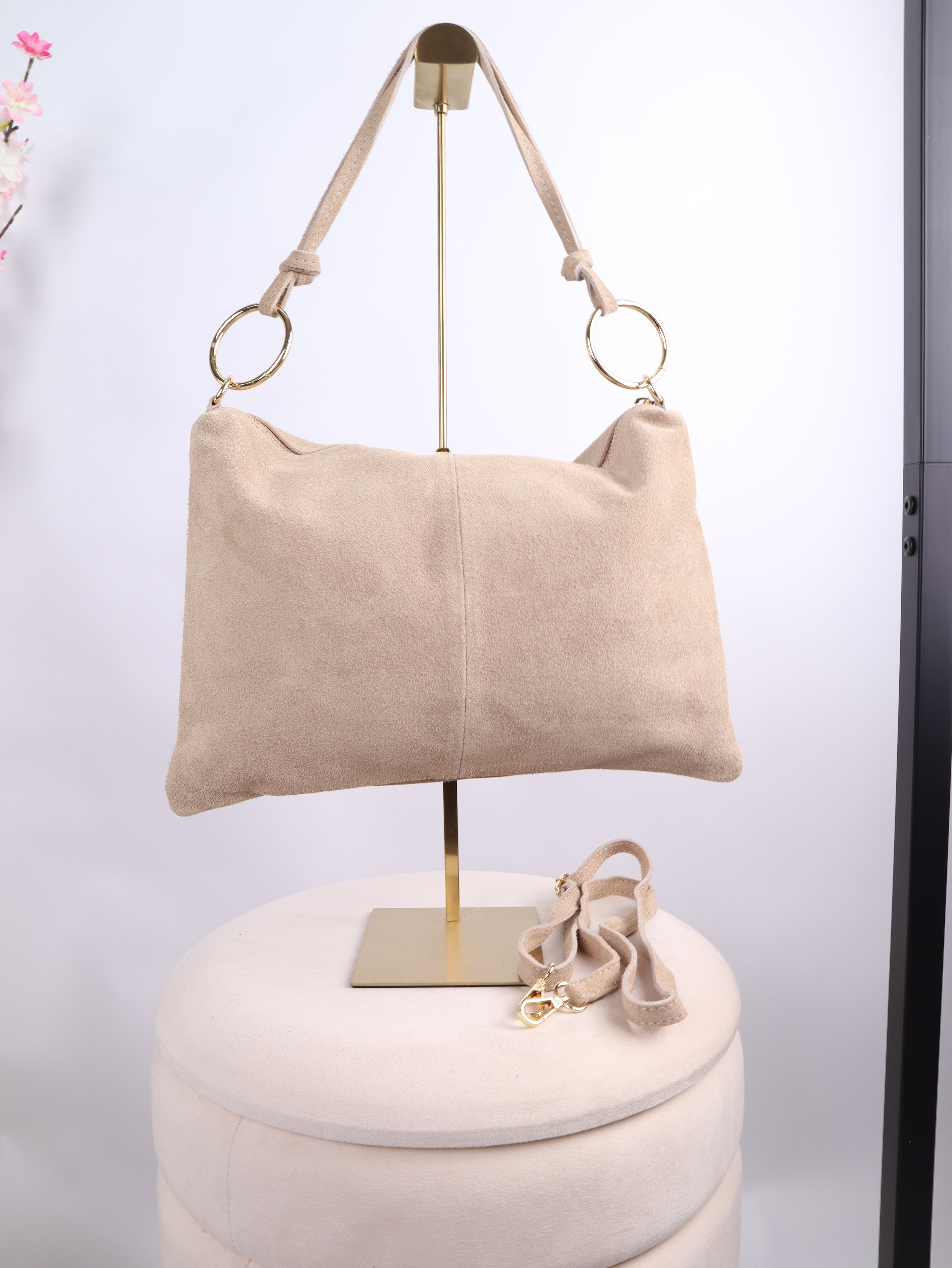 Veloursledertasche Sofia