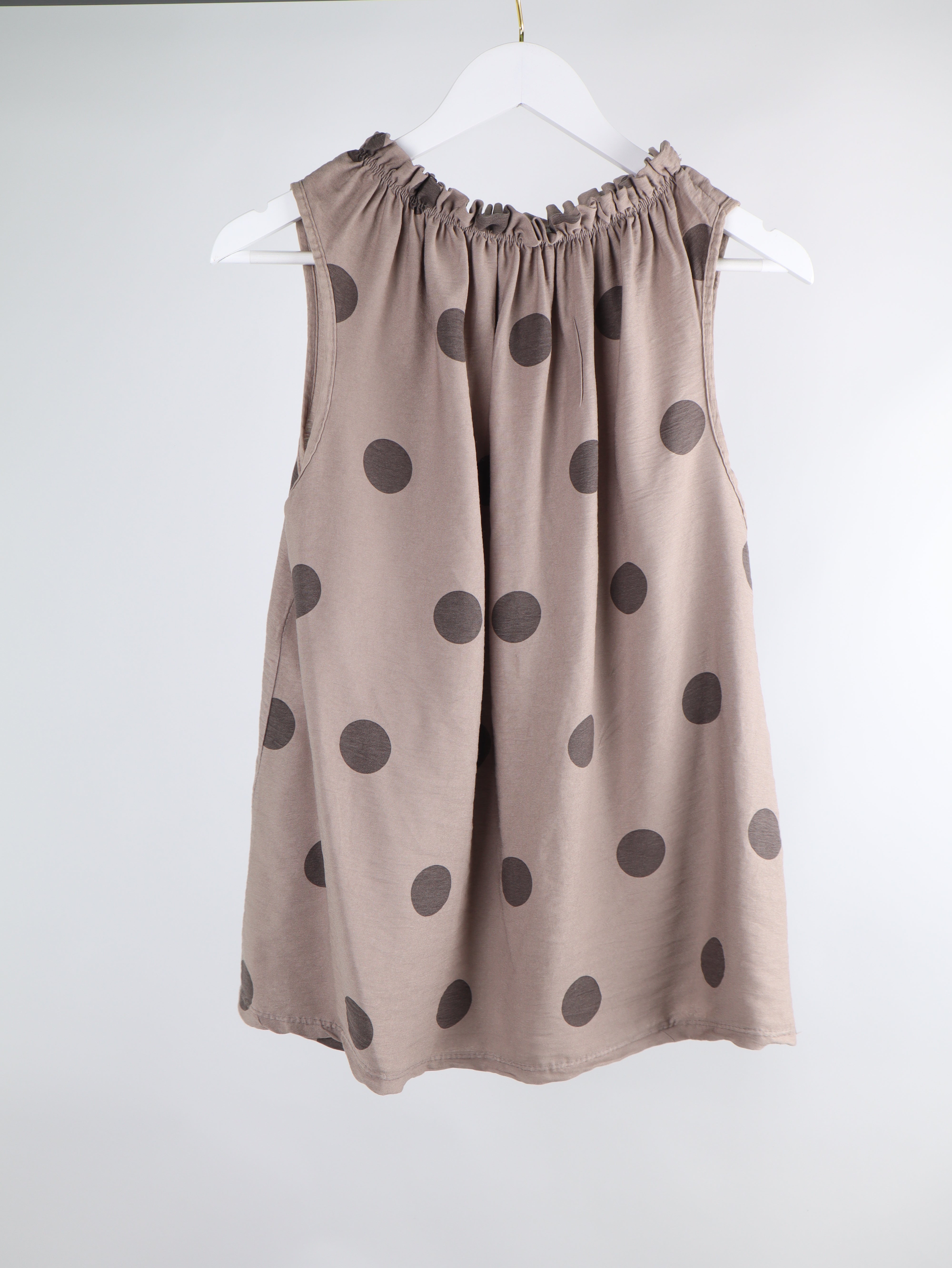 Viskose Top mit Polka Dot Muster