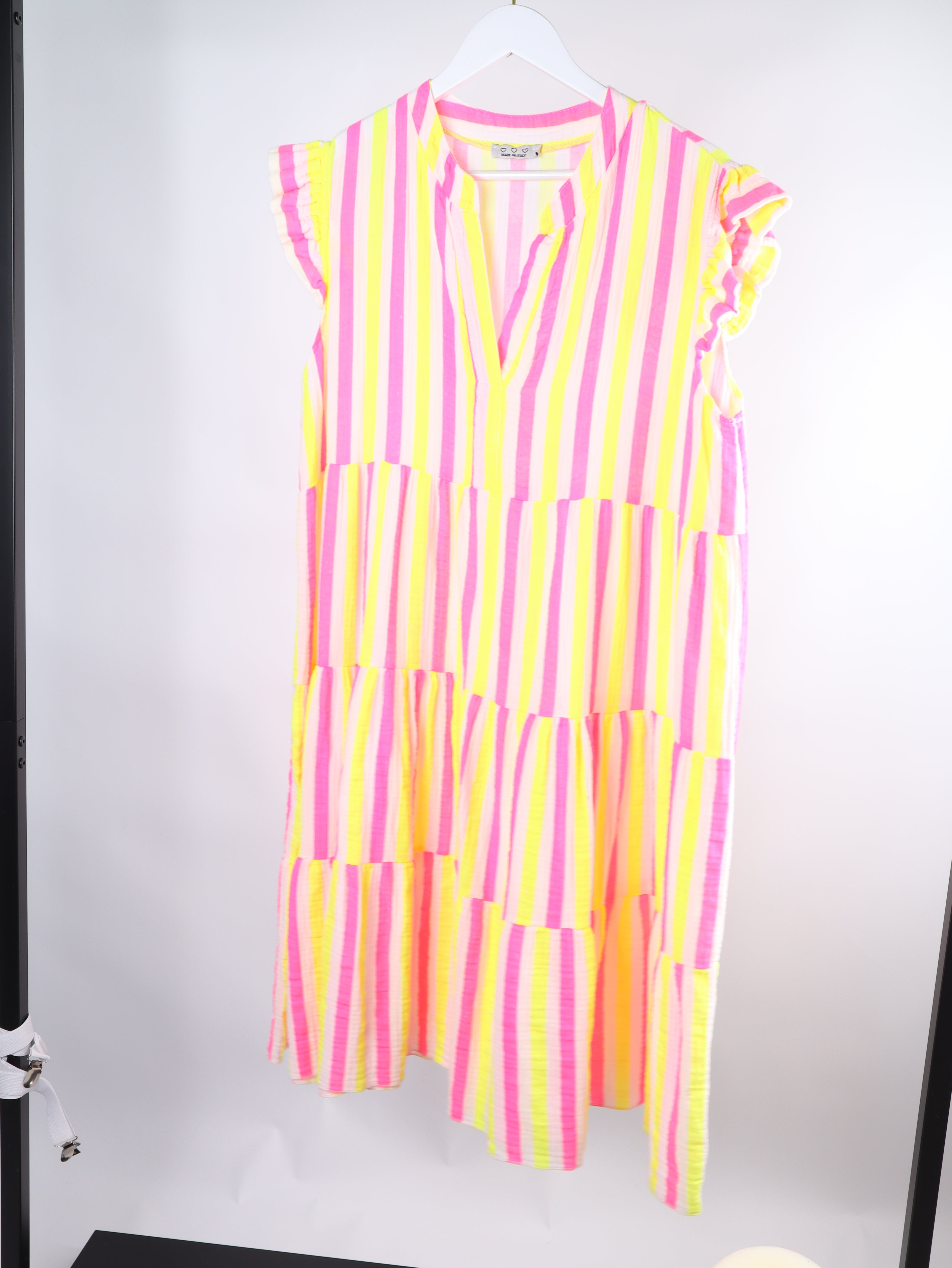 Musselin Musselin Stufenkleid Streifen