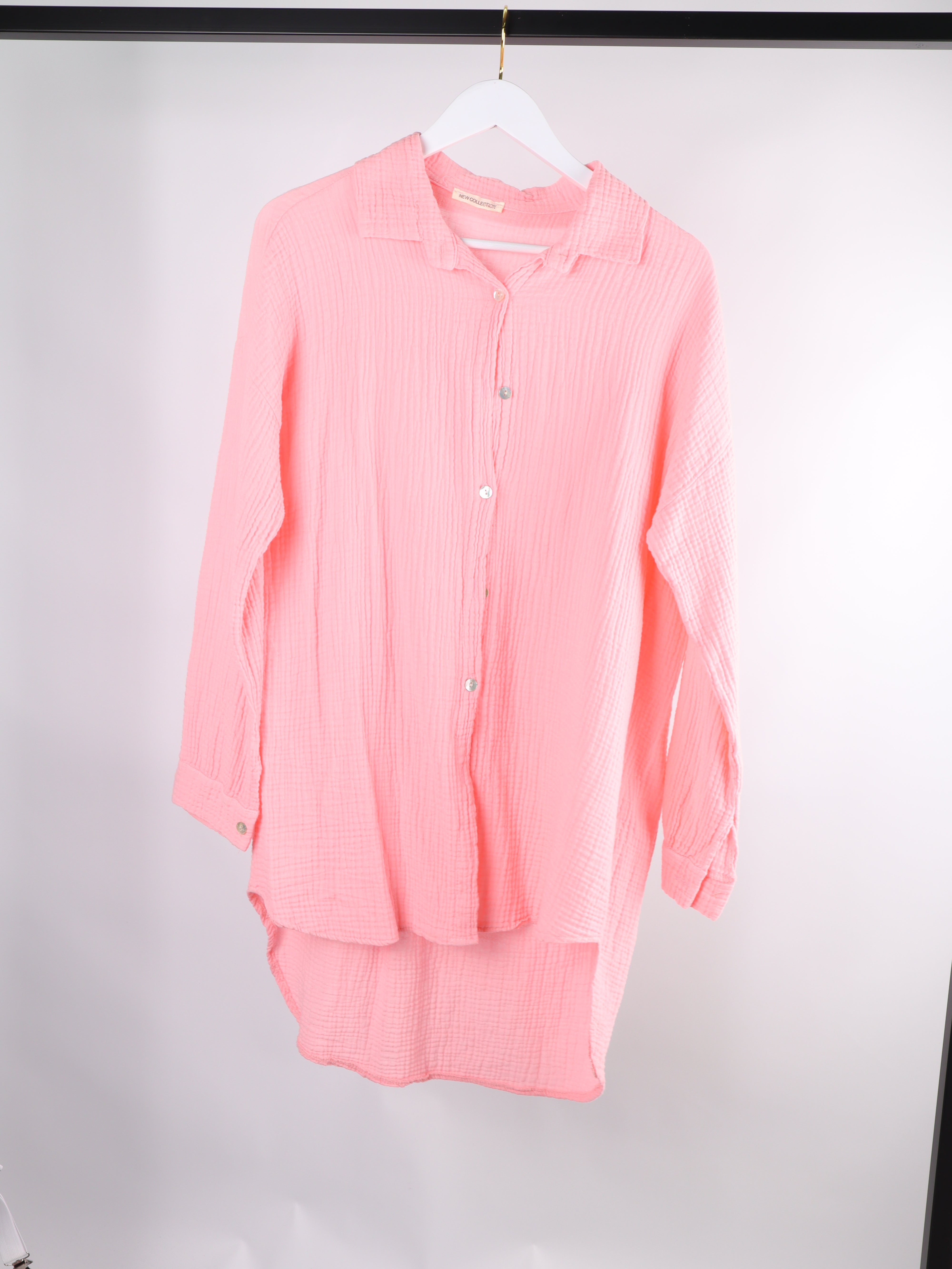 Musselin Longhemd Oversize