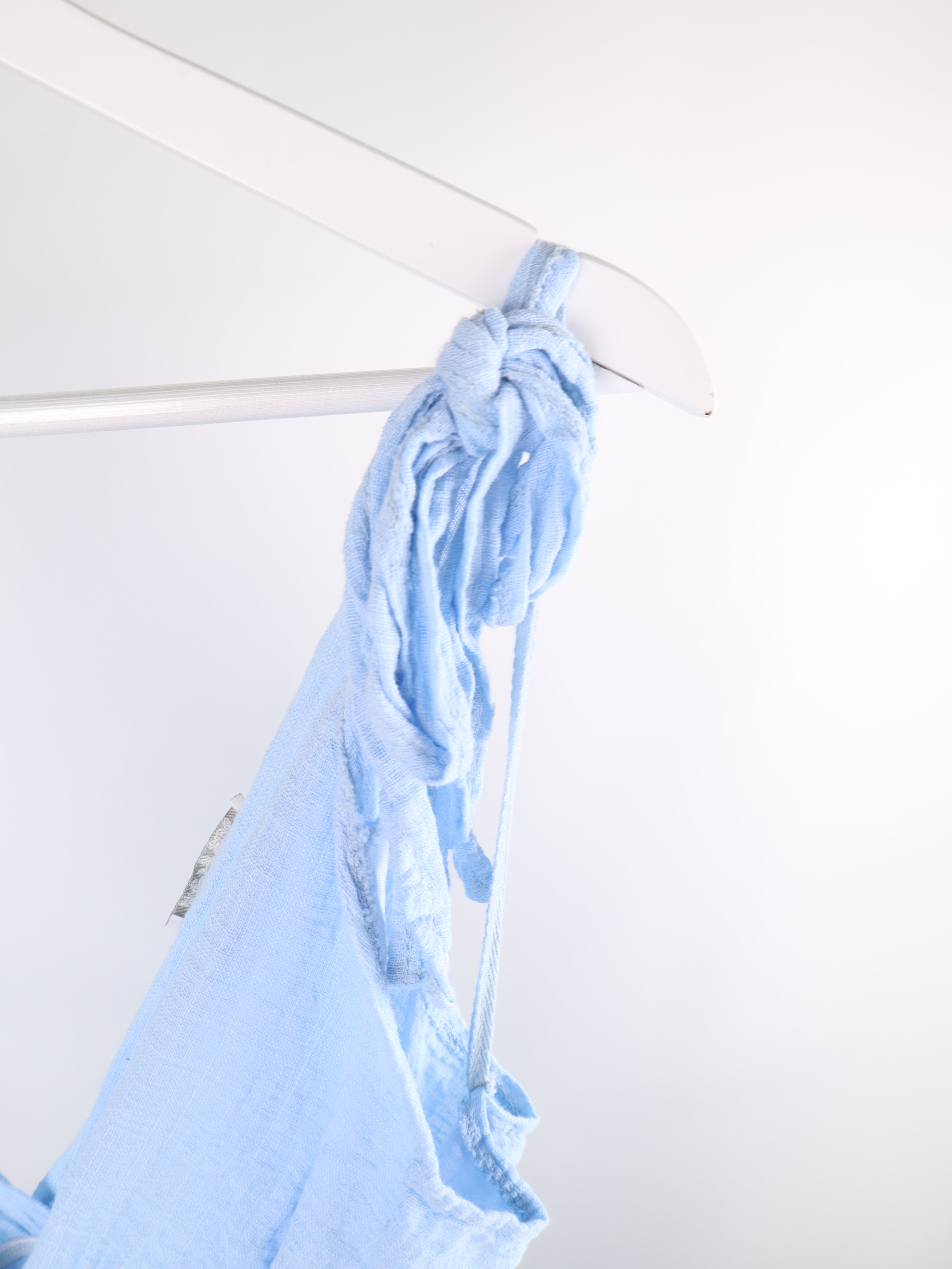 Baumwolle Maxikleid im Crinkle-Look