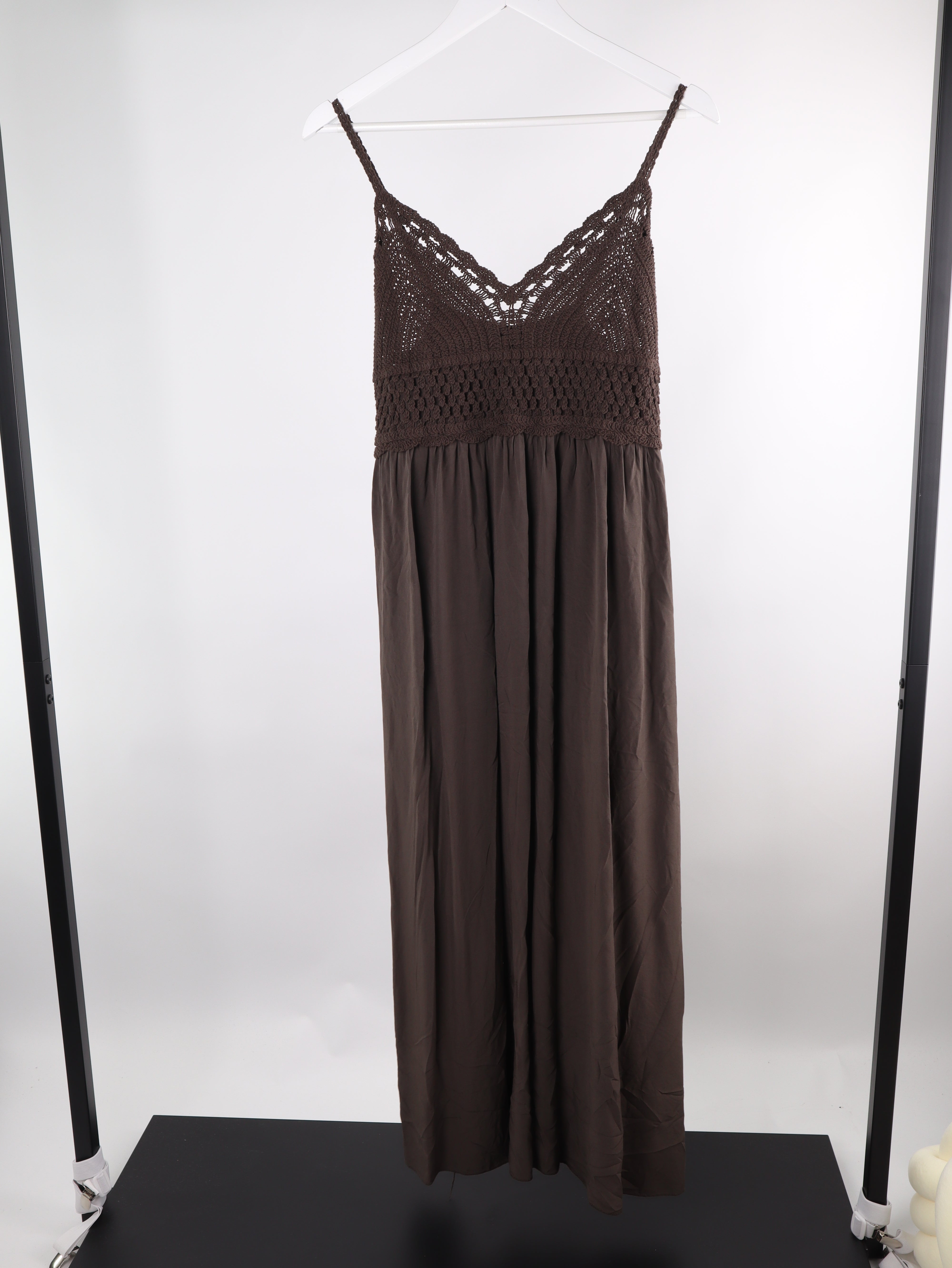 Maxikleid mit Häkel-Oberteil