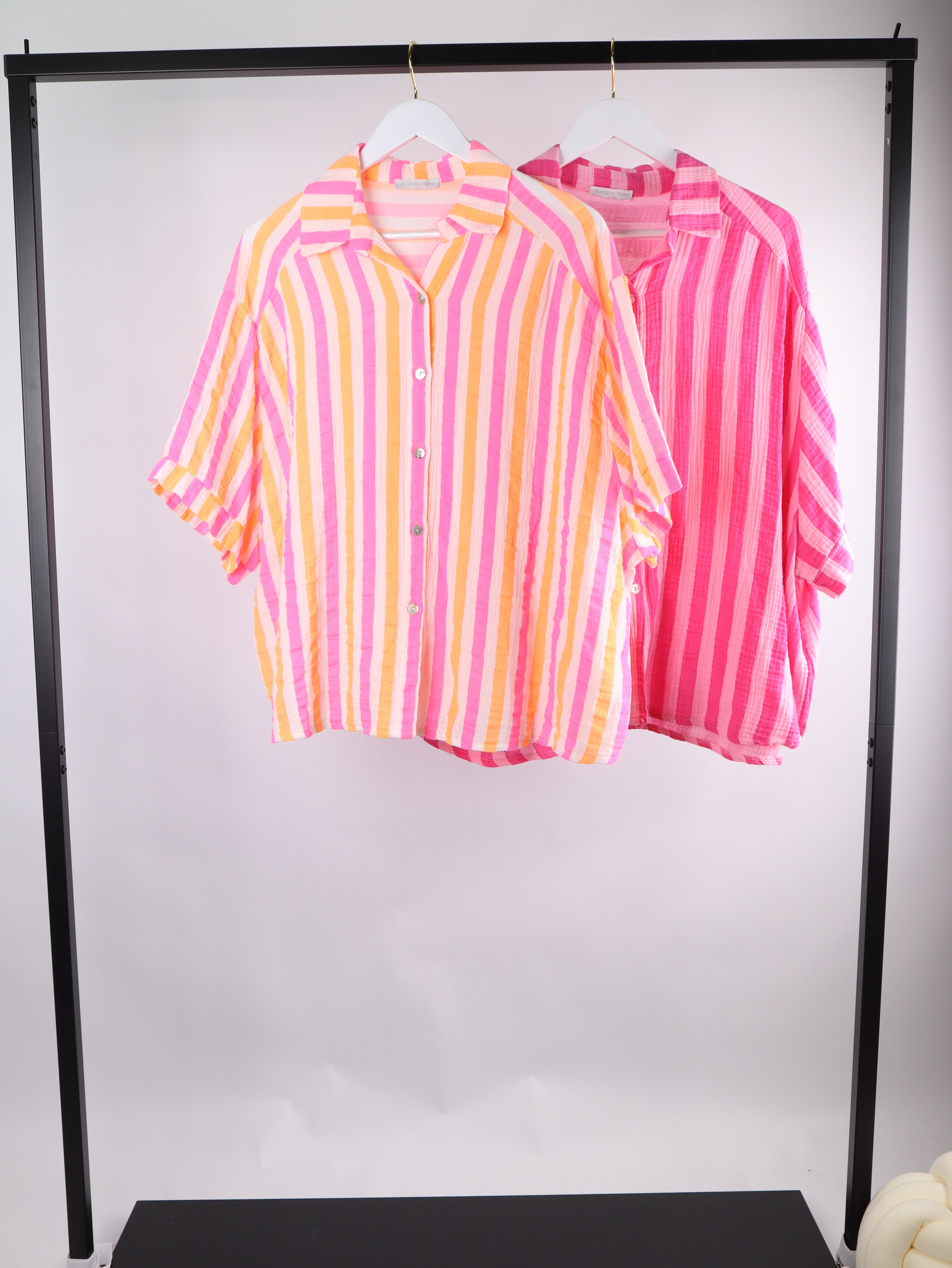 Musselin Bluse NEON STRIPES