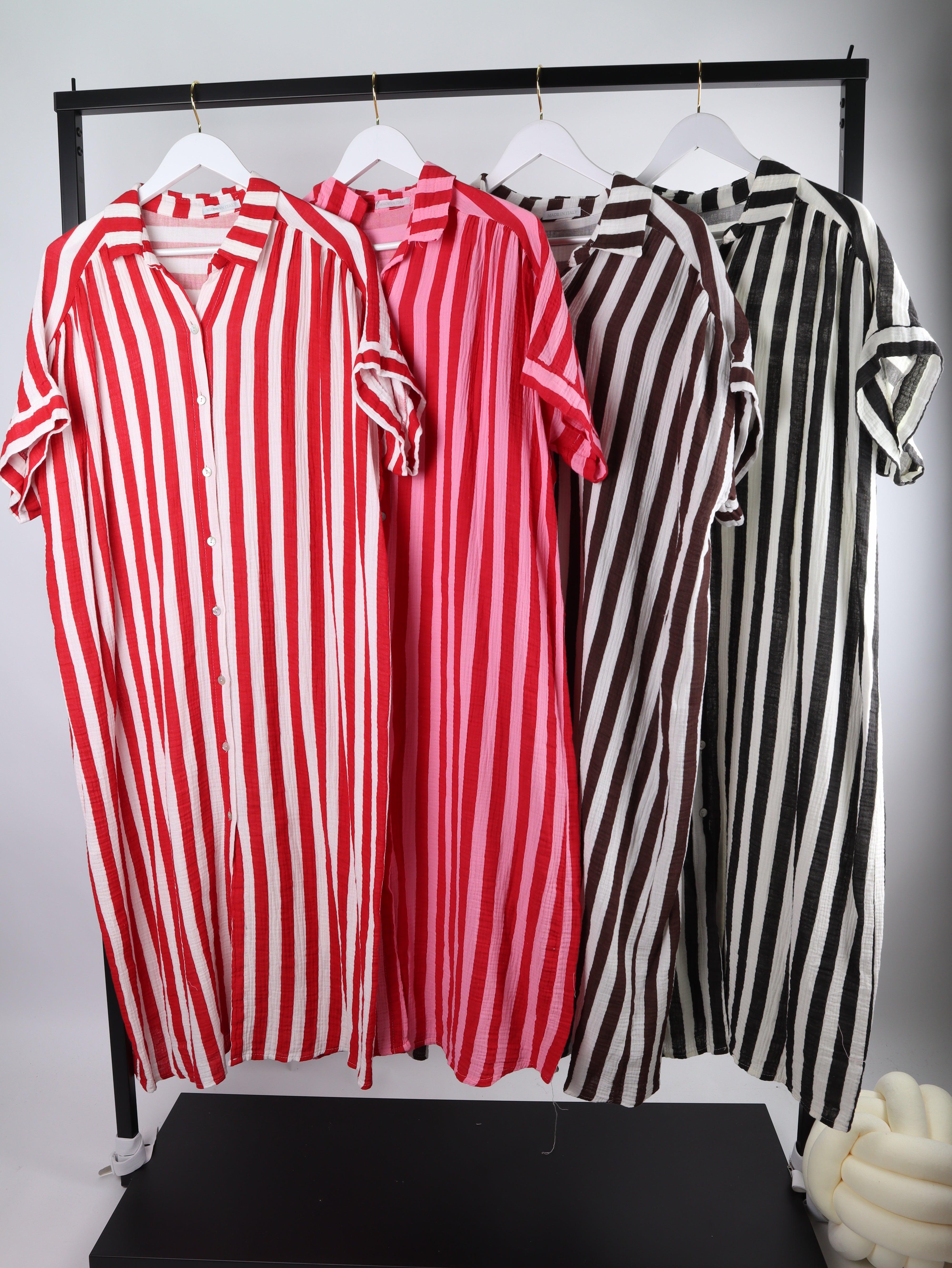 Musselin Blusenkleid STRIPES