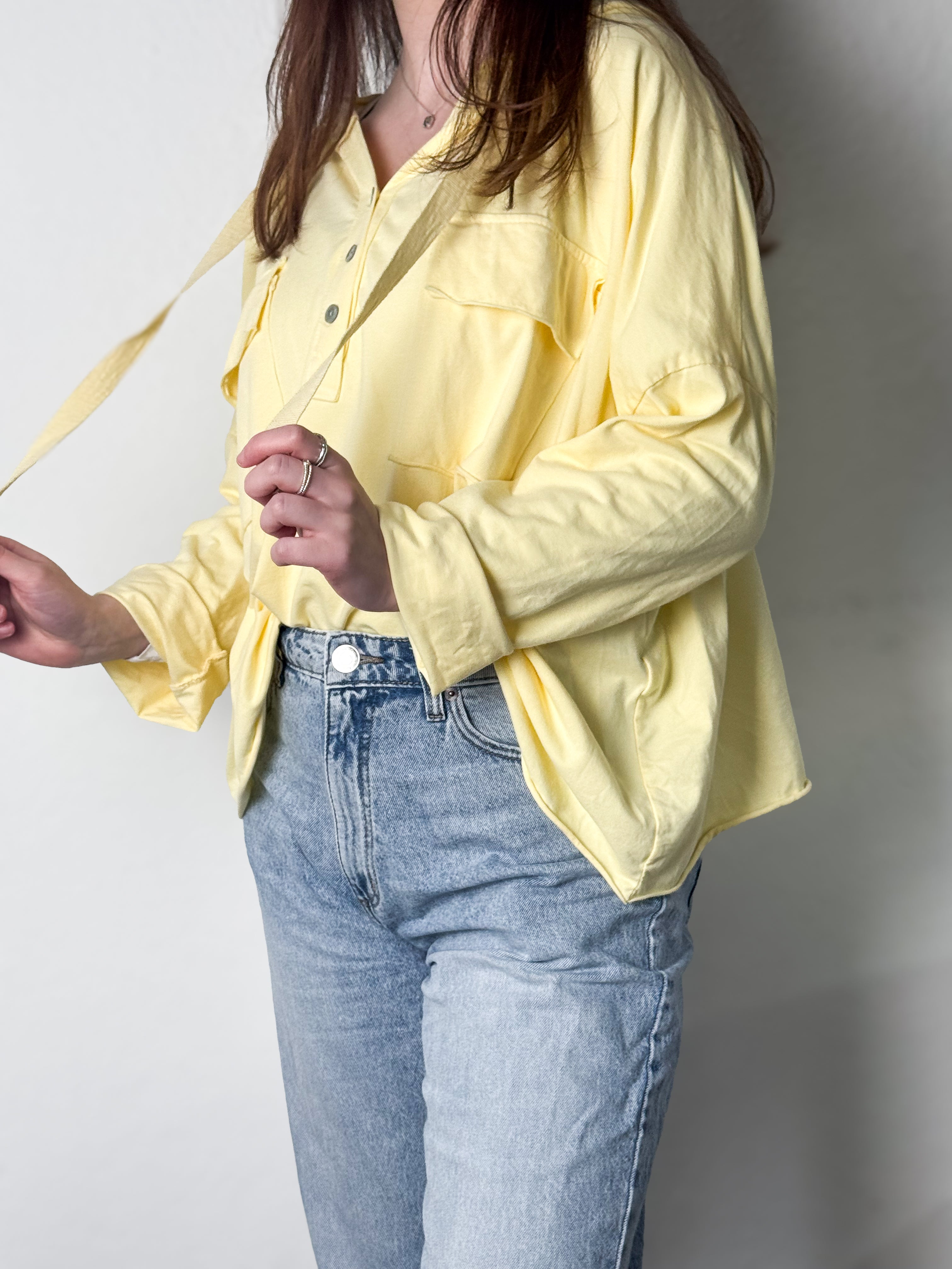 Gelbe Oversize Bluse - Gelb