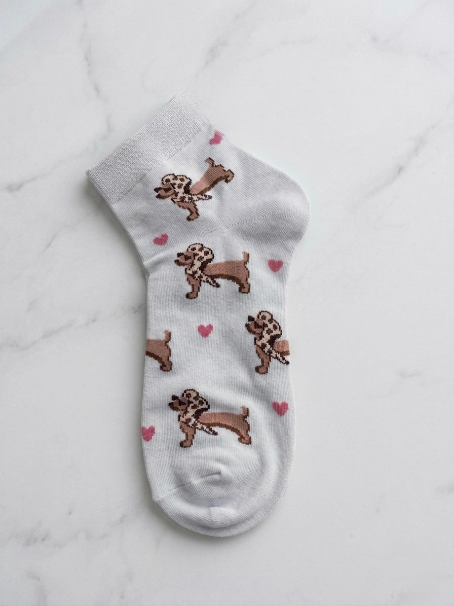 Sneaker-Socken "Dackel Liebe"