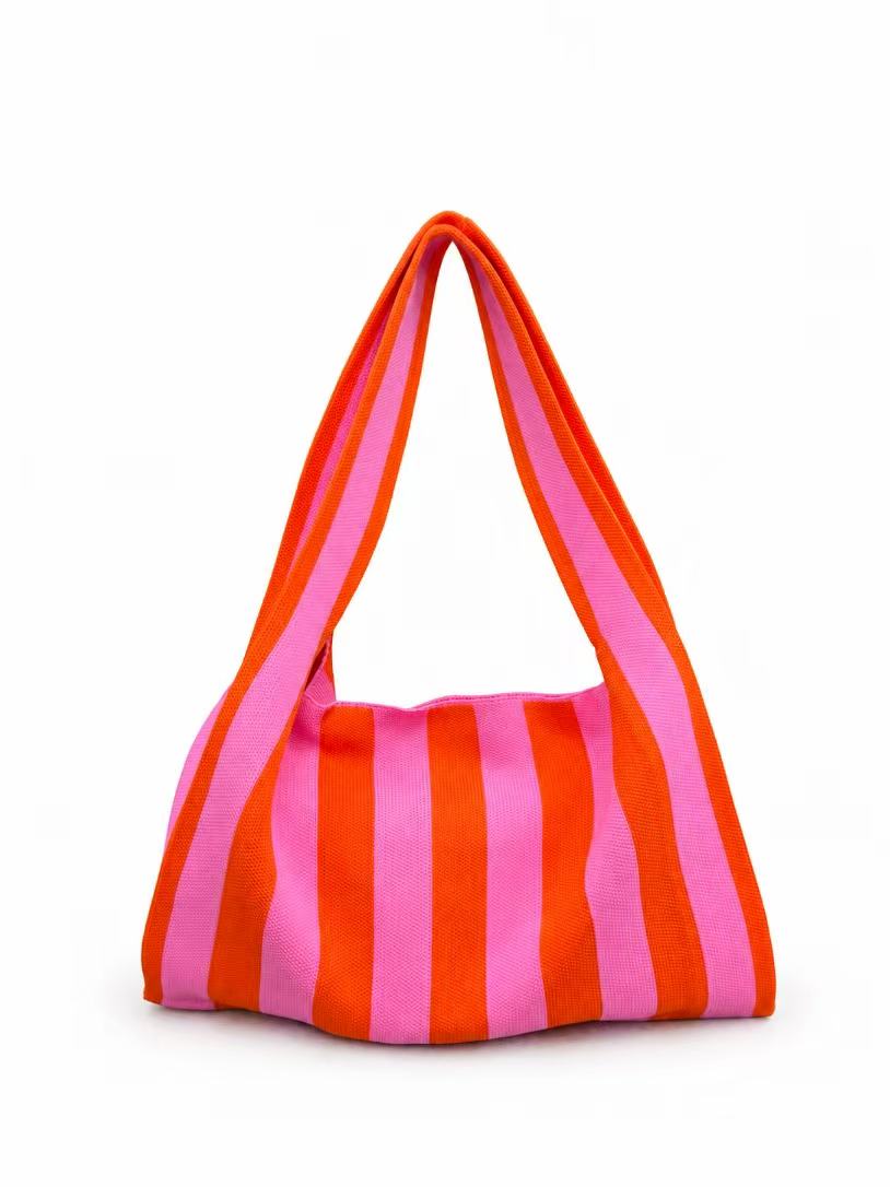 Streifen Shopper PAPAYA