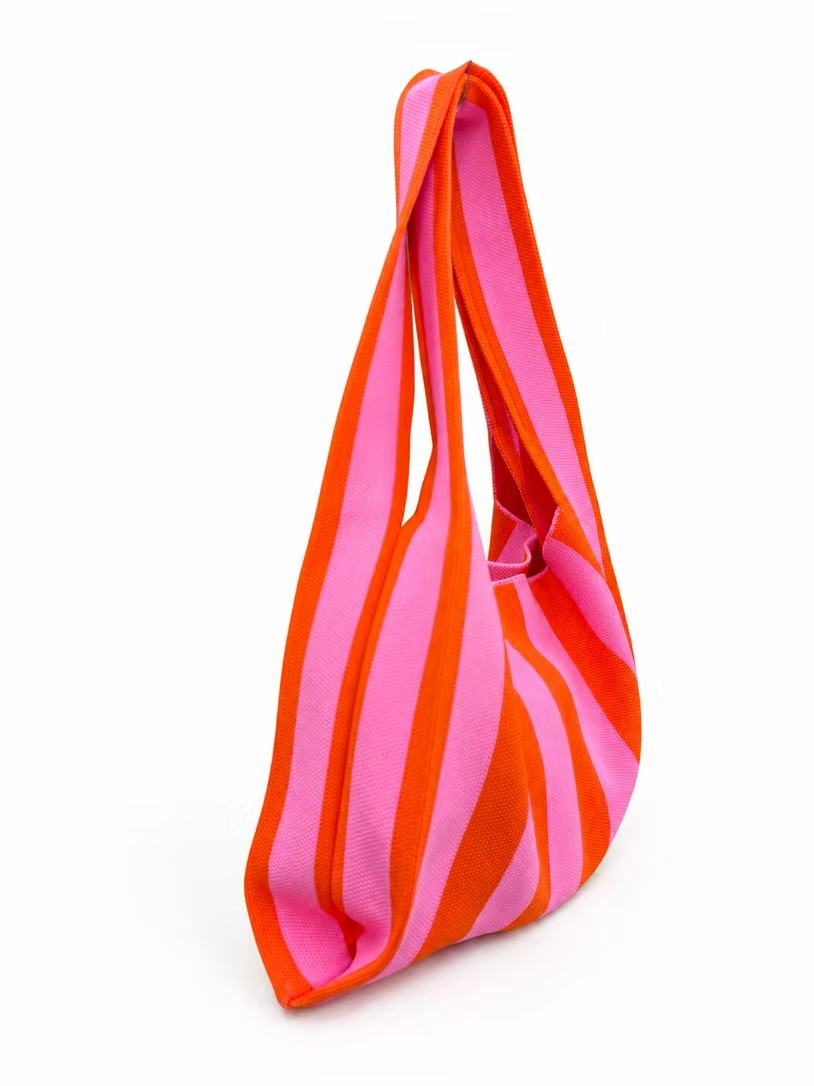 Streifen Shopper PAPAYA