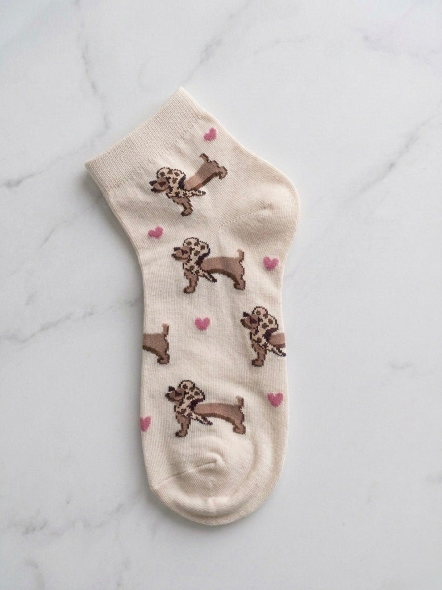 Sneaker-Socken "Dackel Liebe"