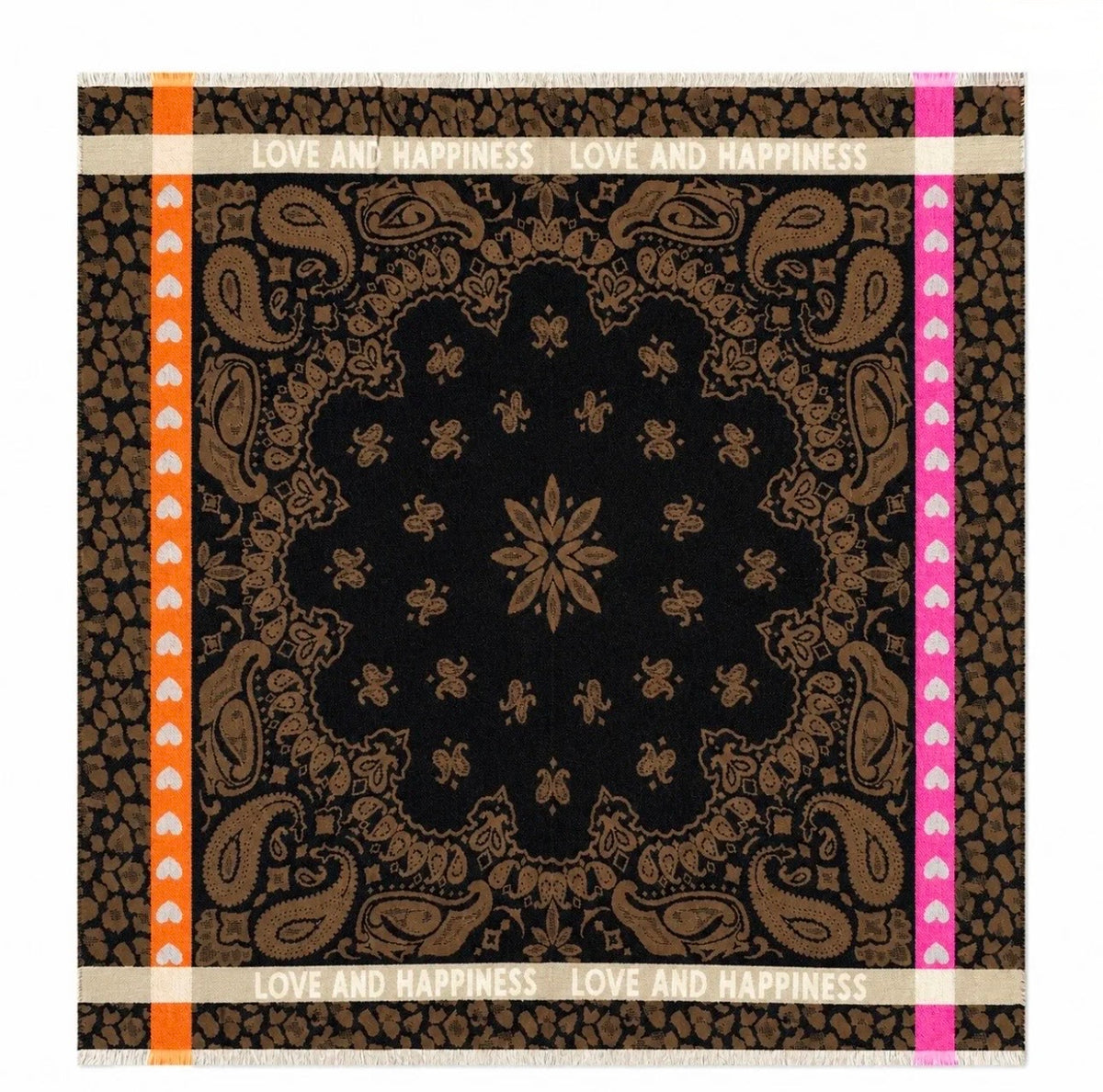 Vierecksschal PAISLEY HEARTS