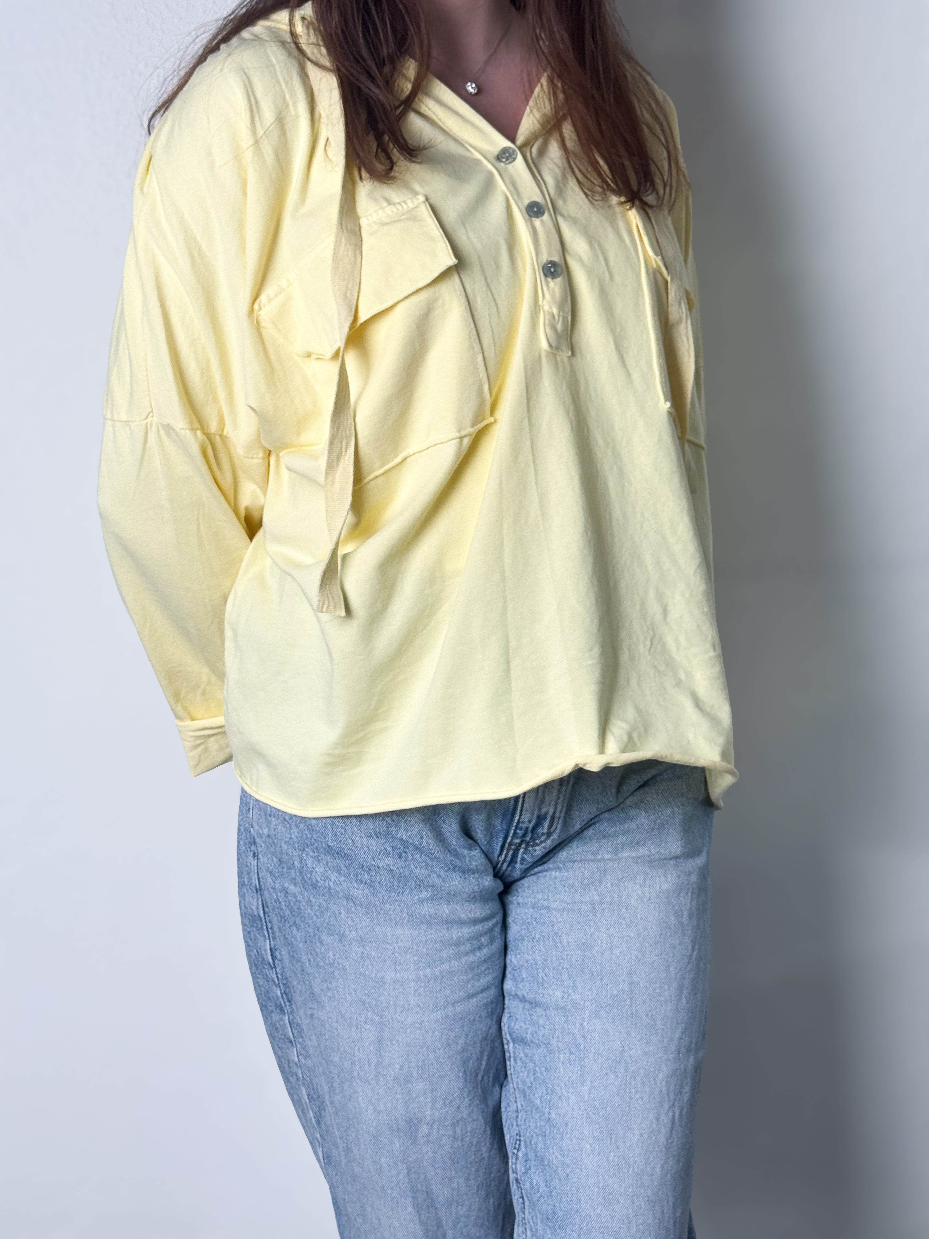 Gelbe Oversize Bluse - Gelb