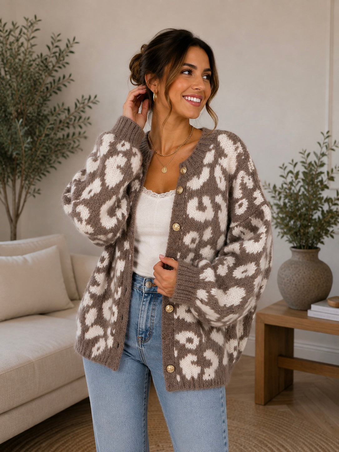 Leo Strickjacke WILD BUTTONS