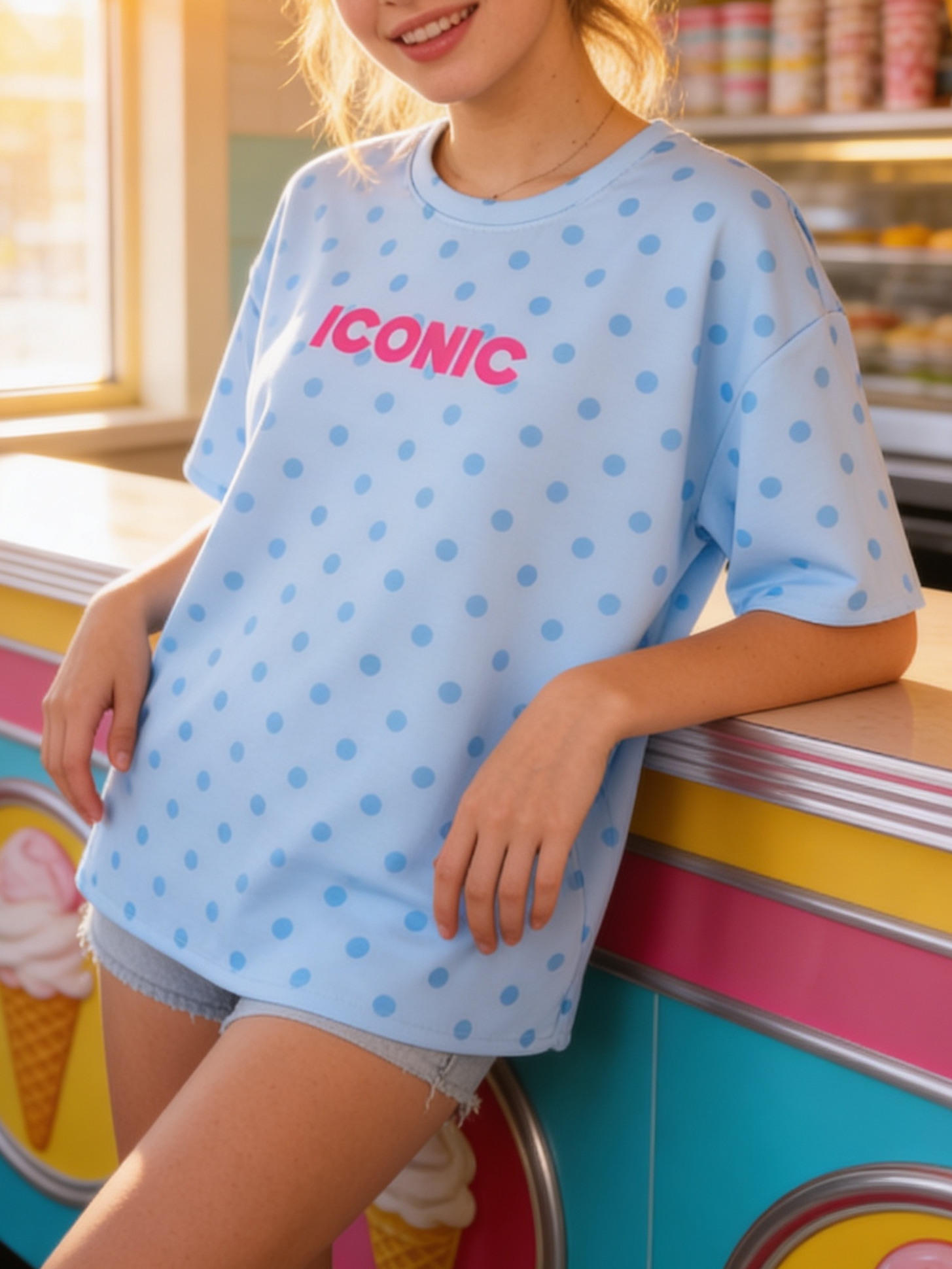Oversize Shirt "Butter Polka Dots" mit Iconic-Print