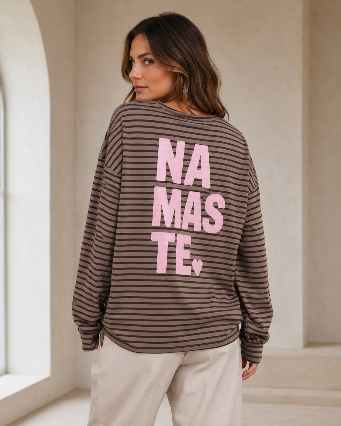 Oversize Streifen Sweater NAMASTE