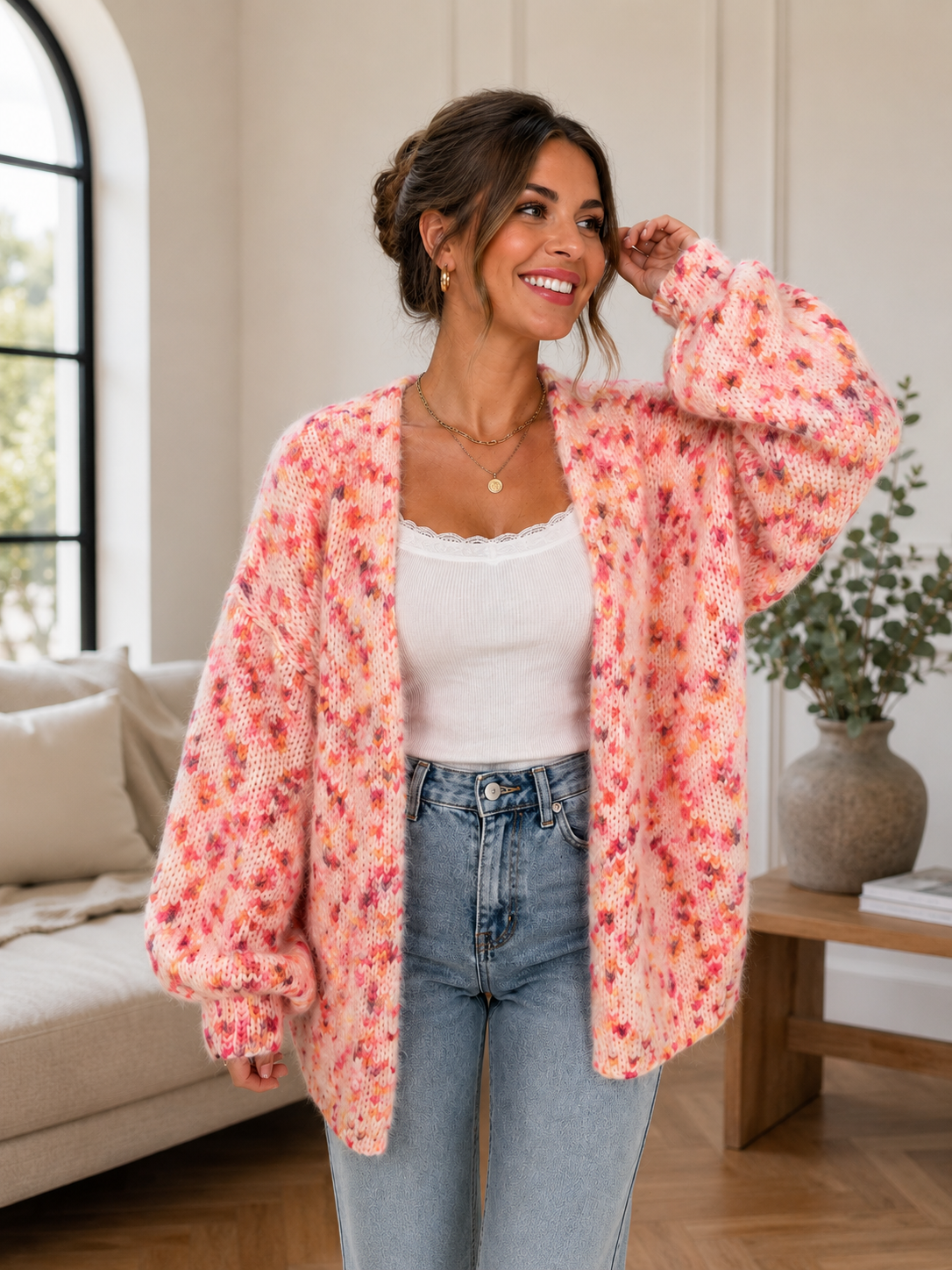 Alpaka Strickjacke CONFETTI KNIT