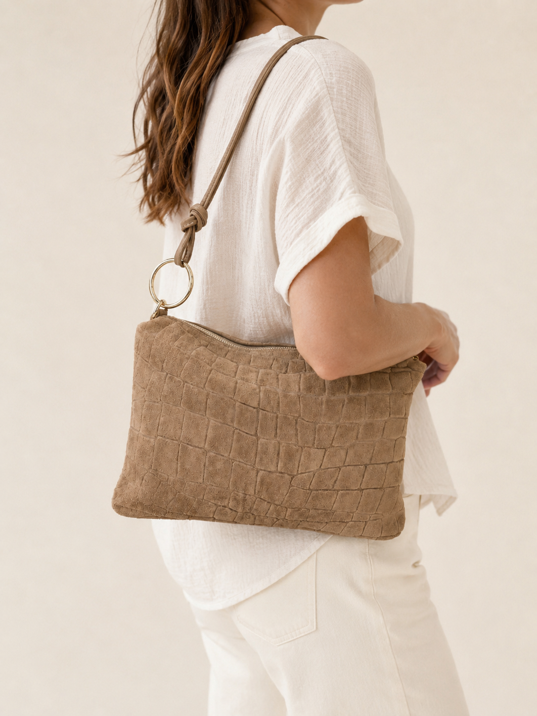 Croco-Optik Leder Tasche CLEO