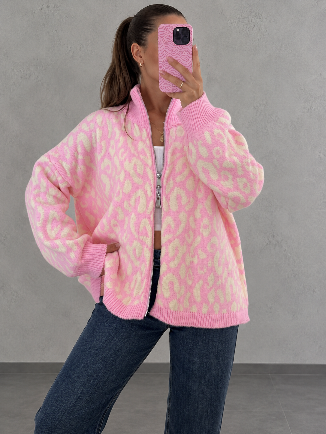 Zipper Strickjacke LEO ZIP
