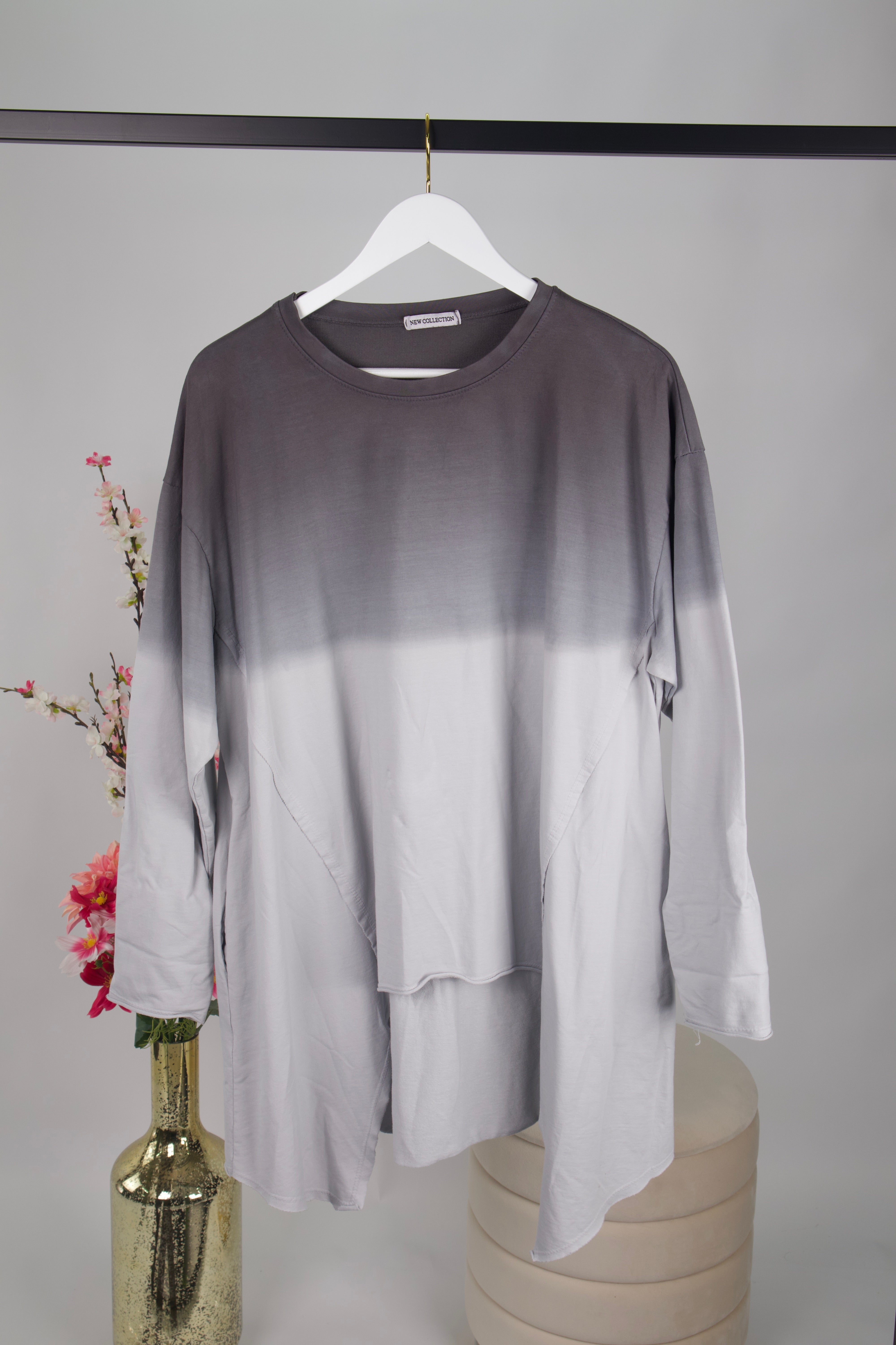 Oversize Langarmshirt mit Farbverlauf