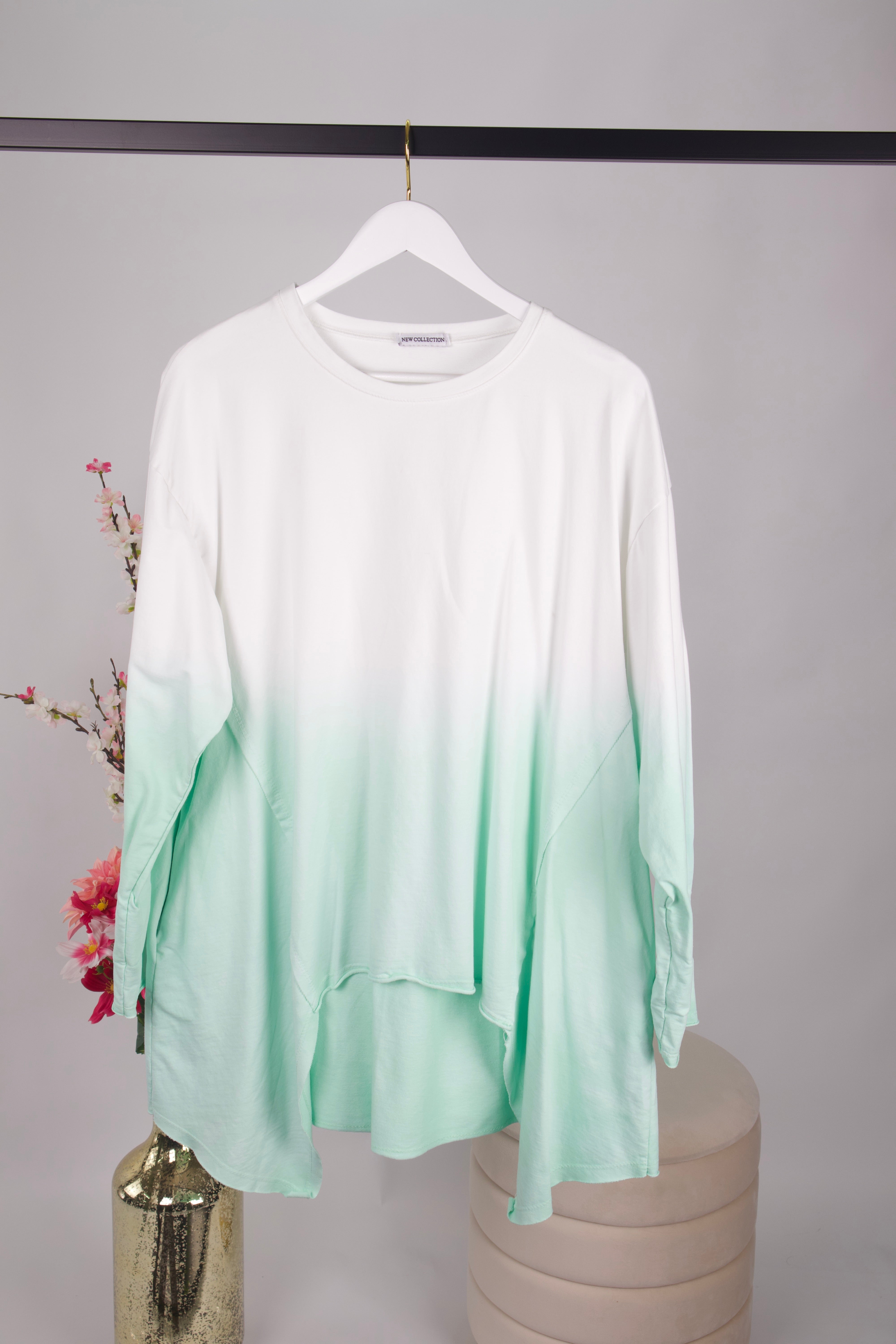 Oversize Langarmshirt mit Farbverlauf