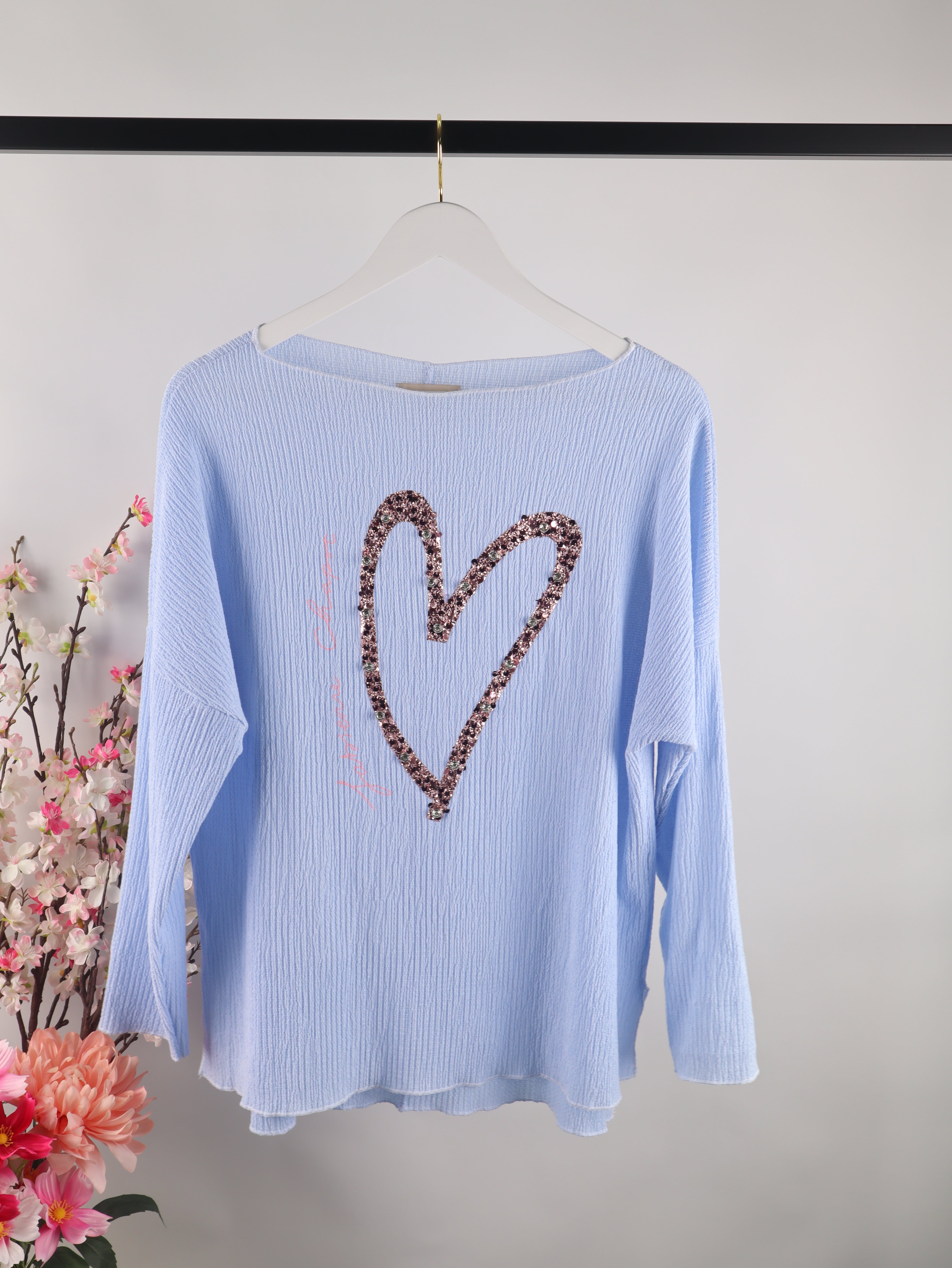 Langarmshirt "Glitzer-Herz"