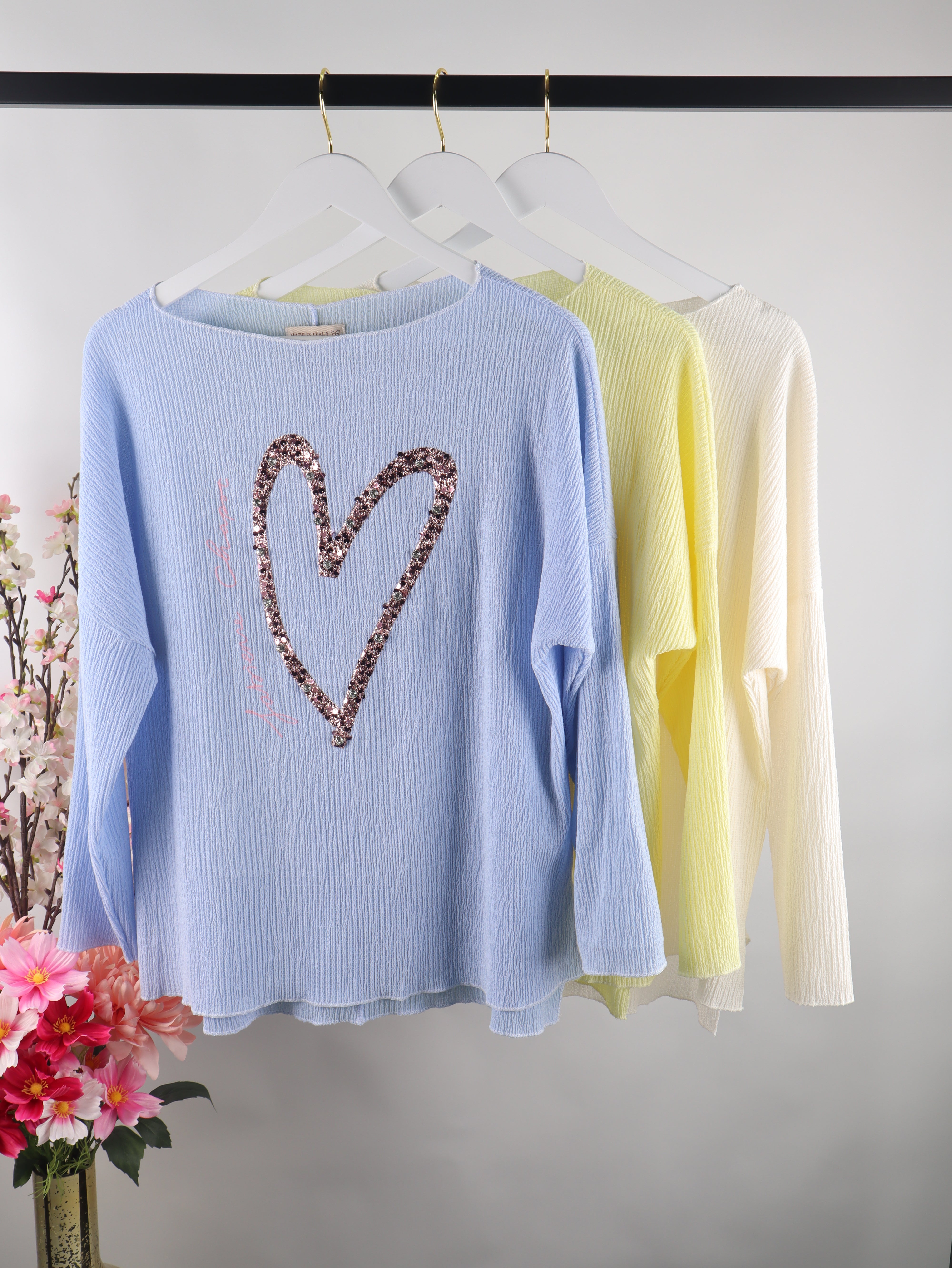 Langarmshirt "Glitzer-Herz"