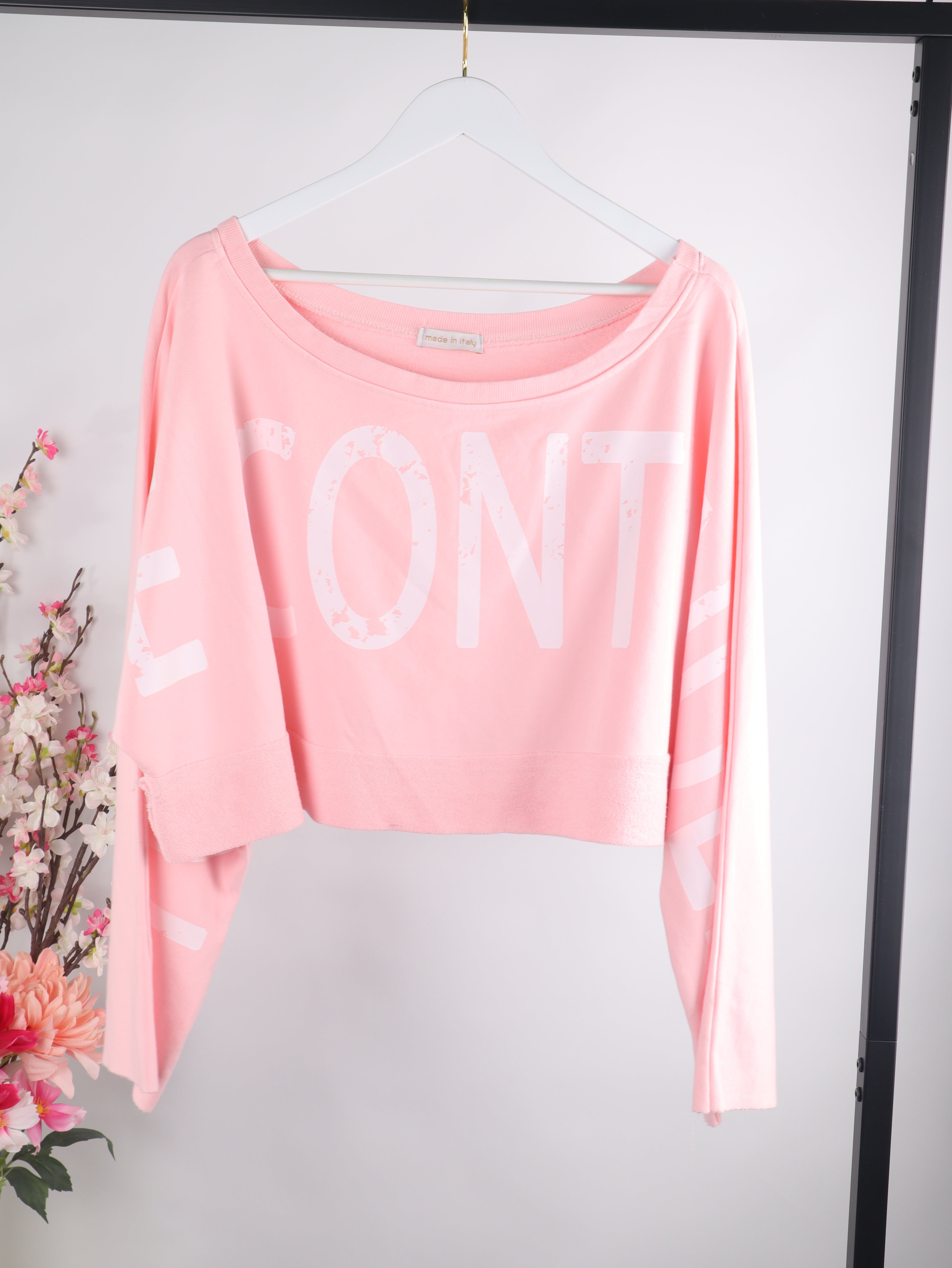 Cropped Sweatshirt „BE CONTINUED“ – Oversize