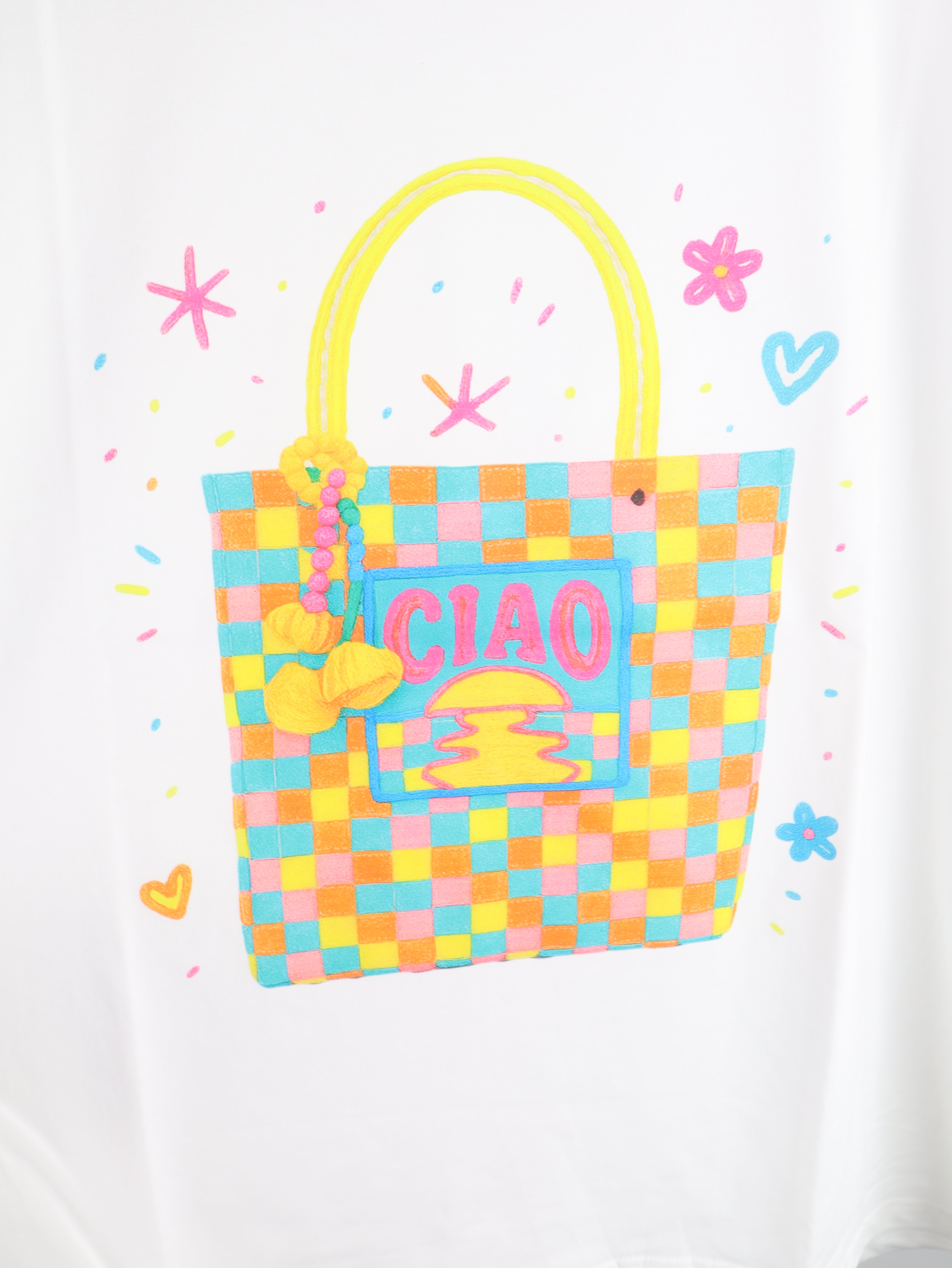 T-Shirt mit „Ciao“ Print