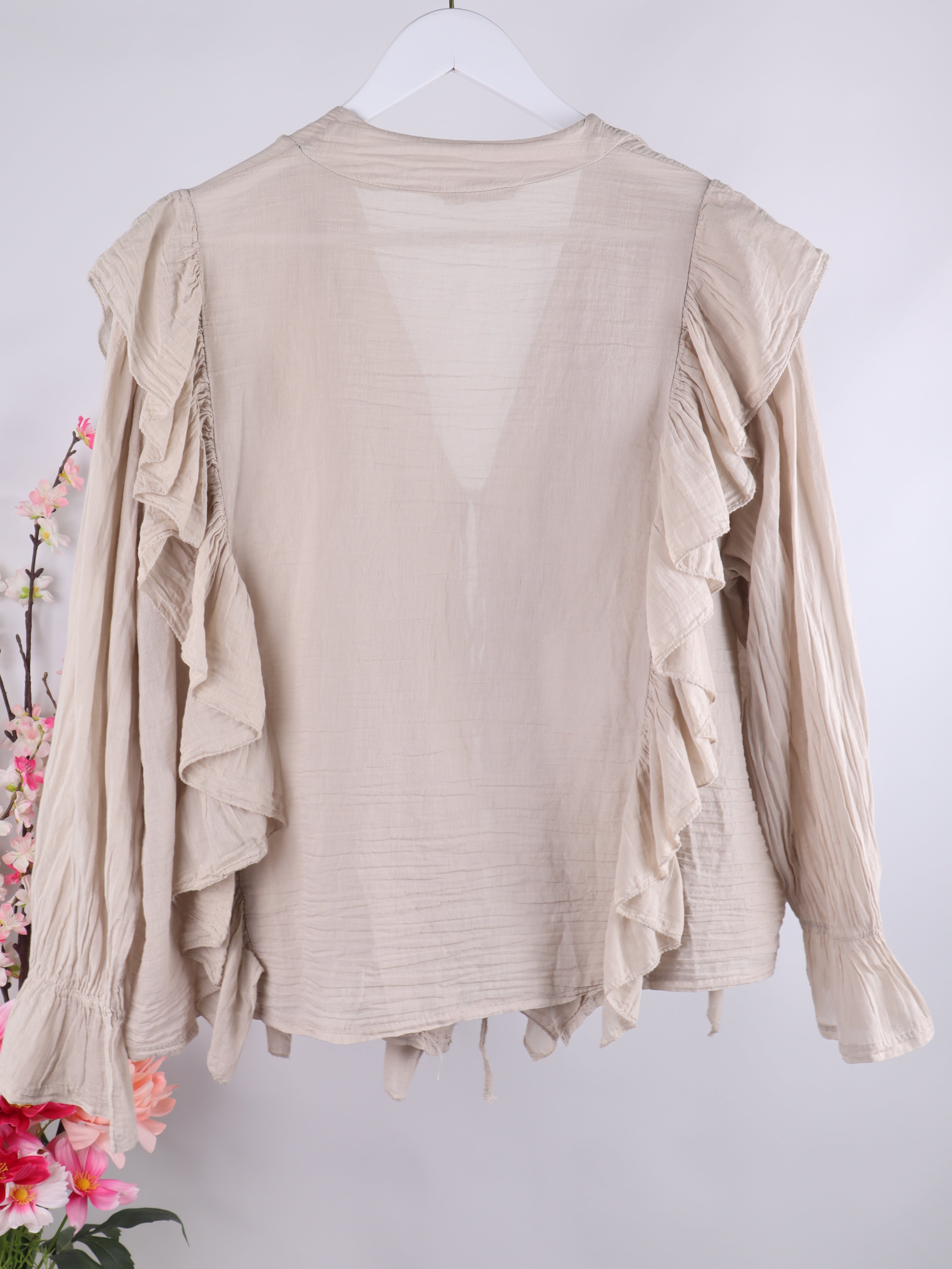 Rüschen Bluse – Beige