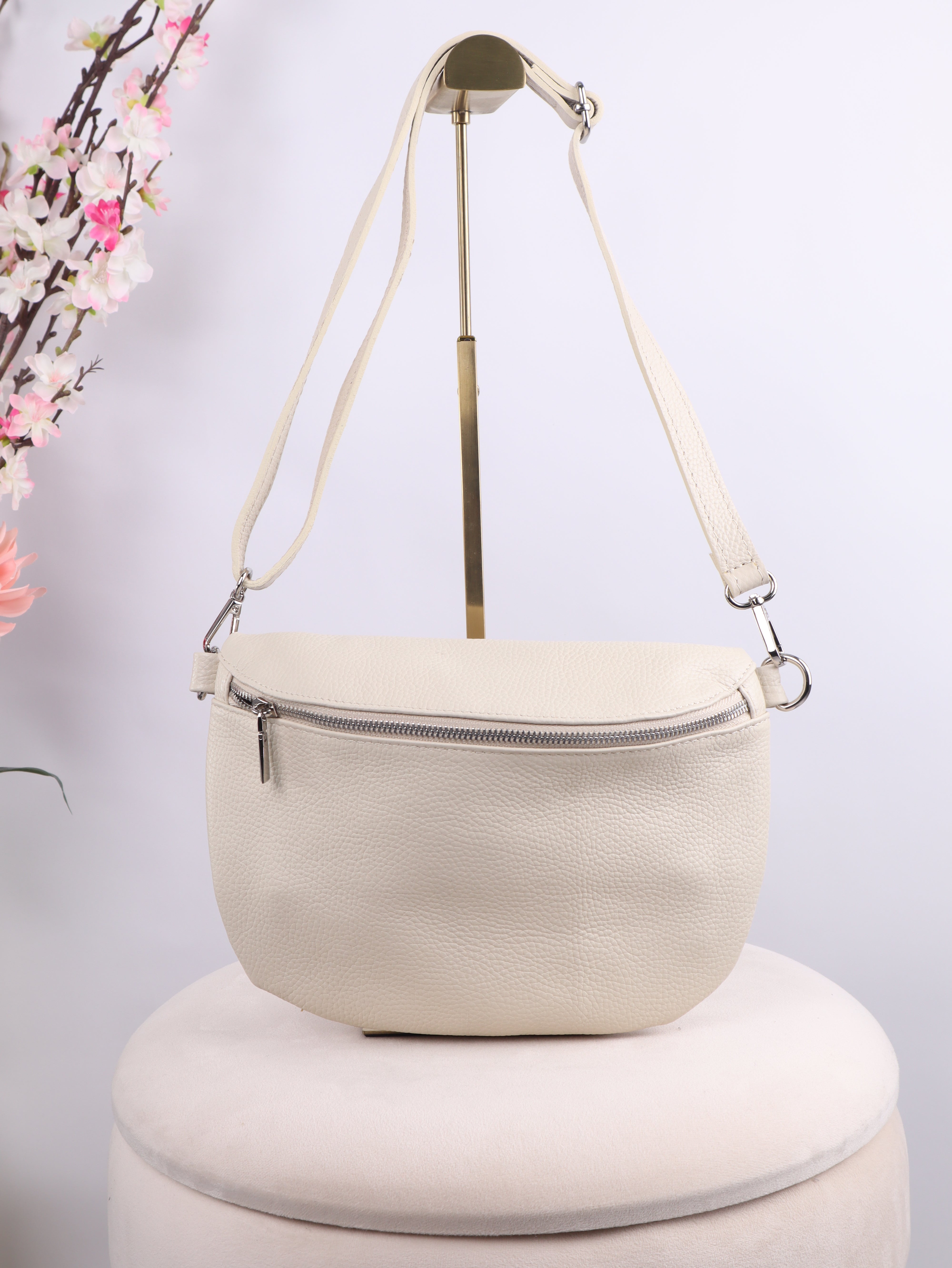 Leder Bauchtasche - ELISA - Medium