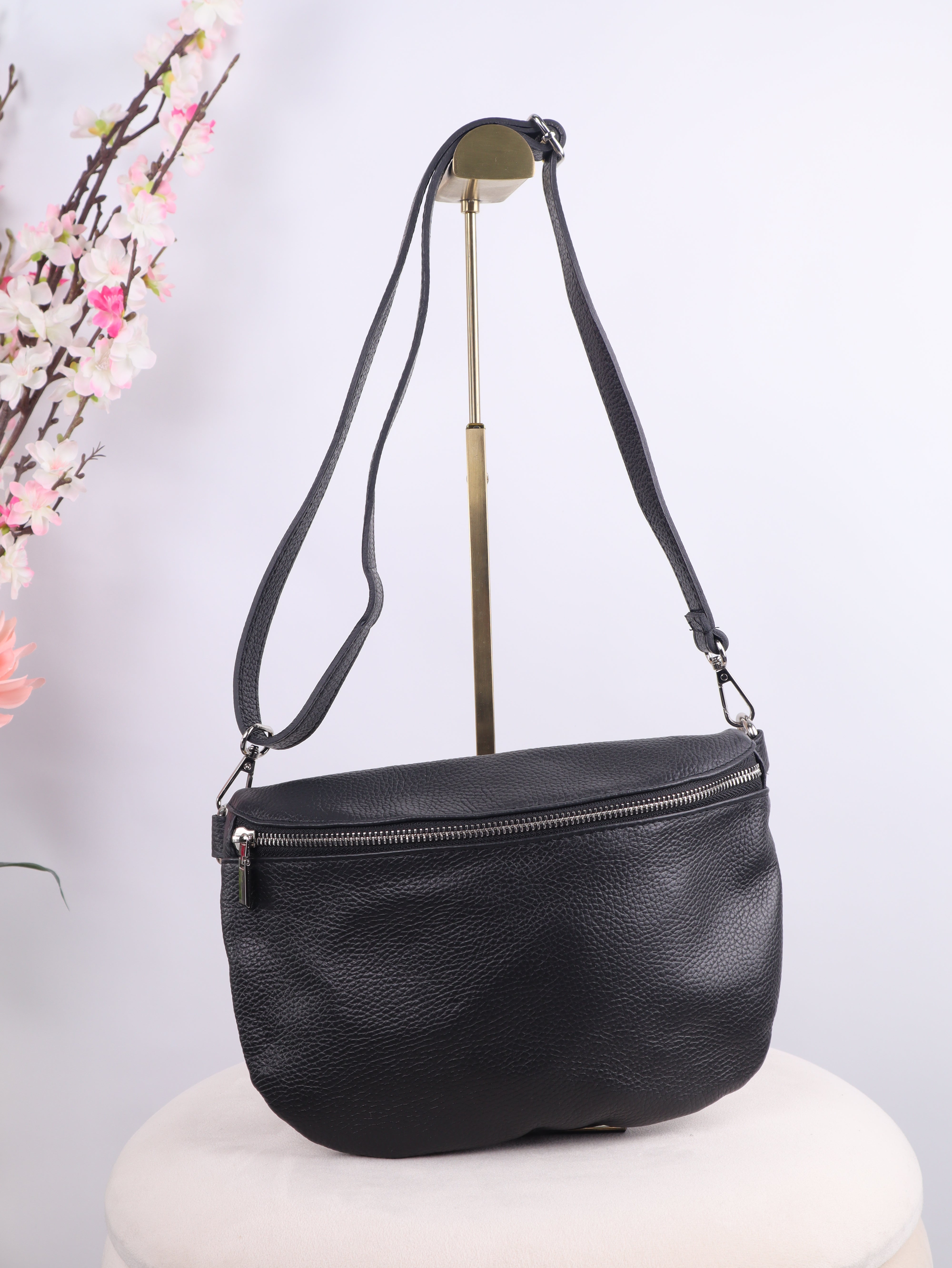 Leder Bauchtasche - ELISA - Medium