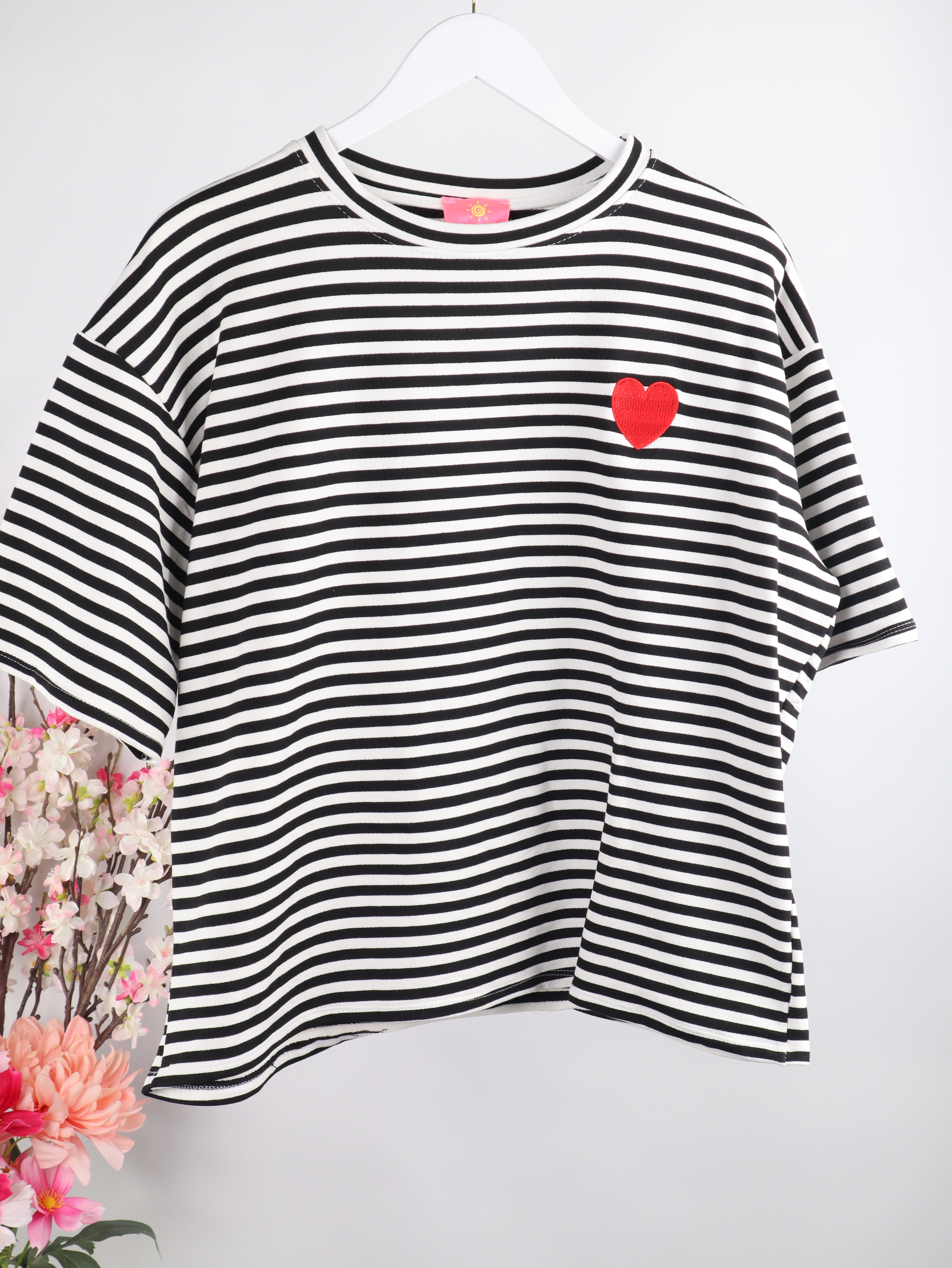 Streifen-Shirt mit Herz