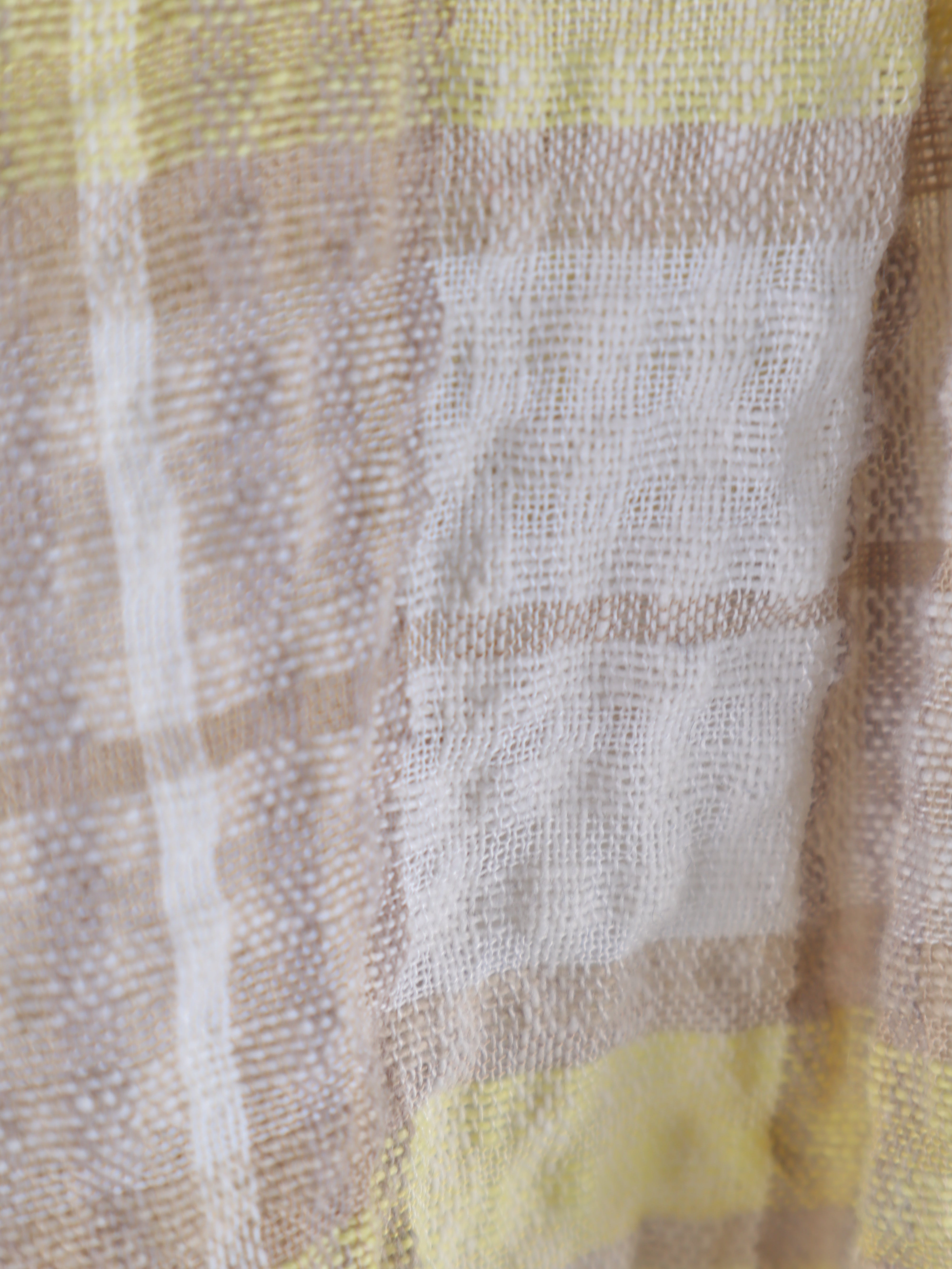 Karierte Baumwoll-Bluse in Crinkle-Optik