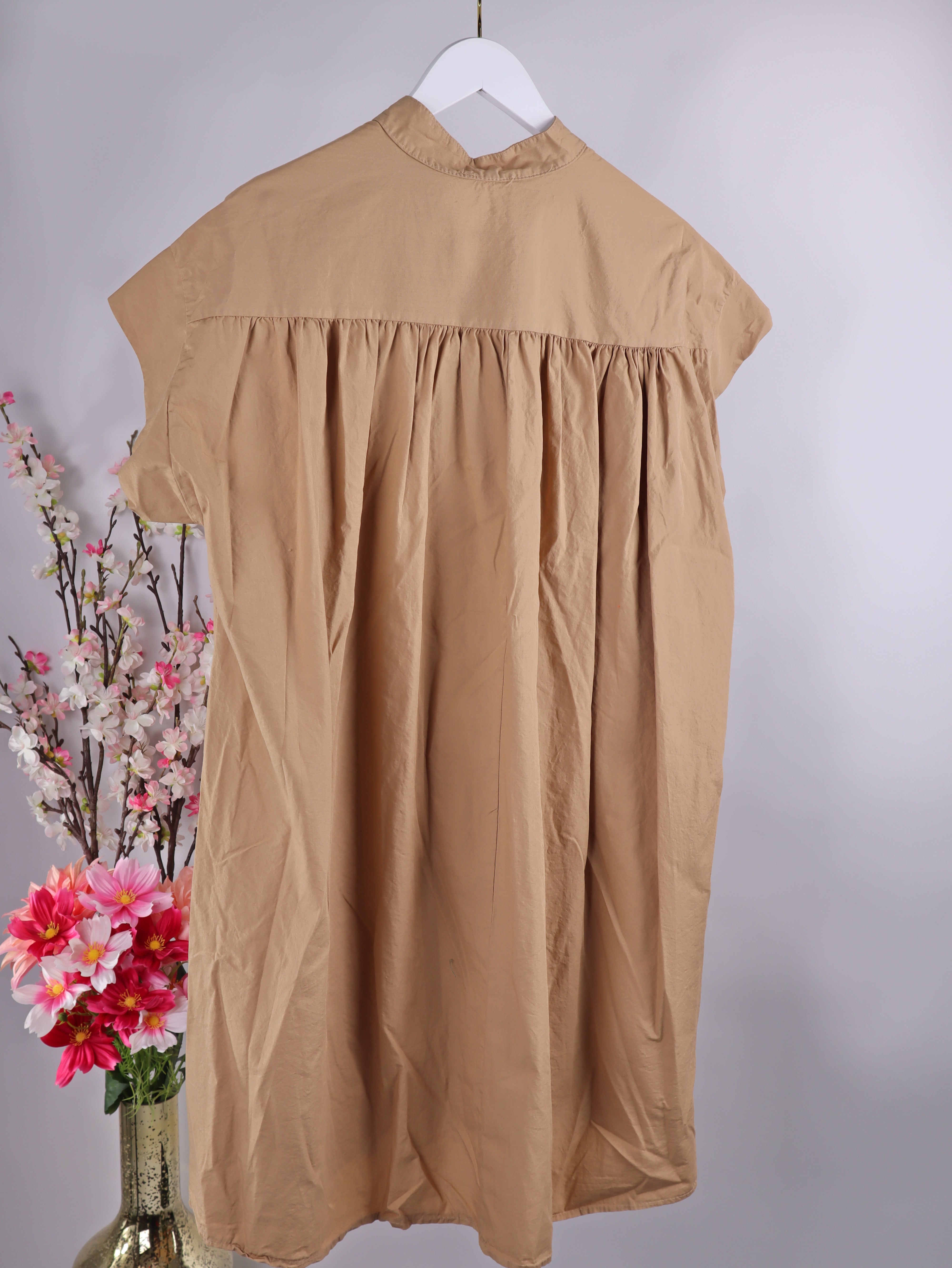 Lange Oversize Baumwoll-Tunika