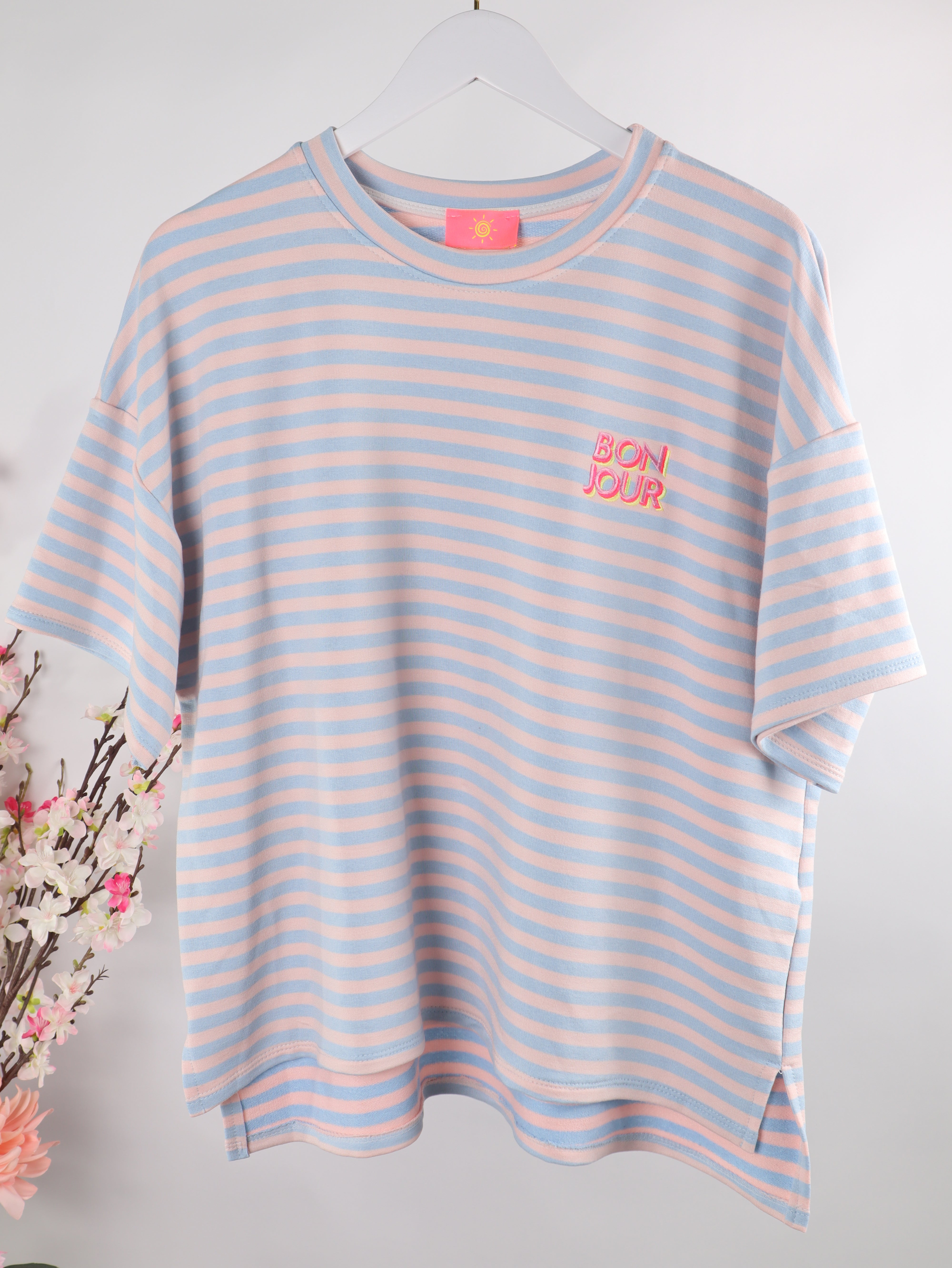 Oversize Streifen-Shirt Bonjour