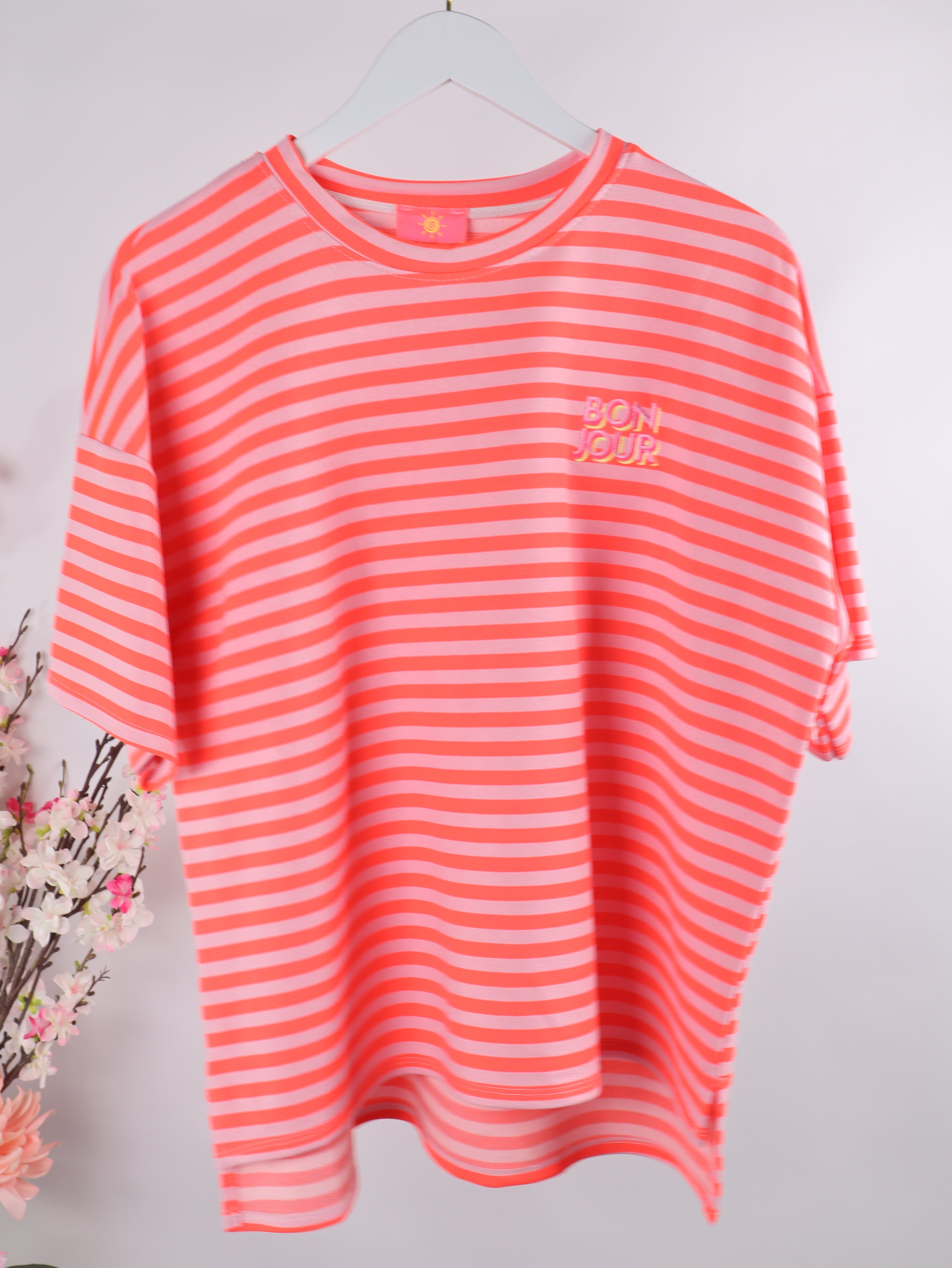 Oversize Streifen-Shirt Bonjour