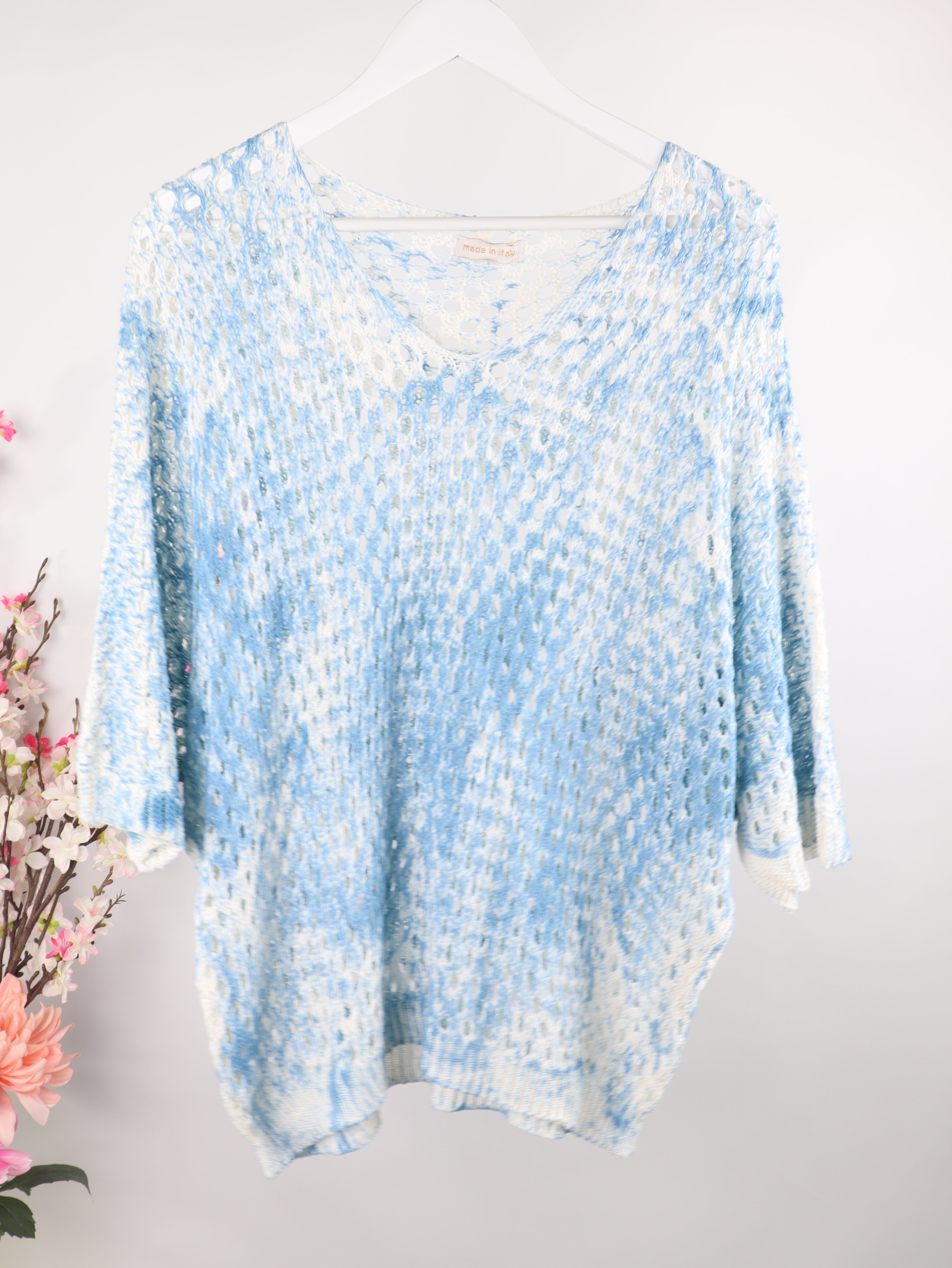 Oversize Strick-Pullover Batik